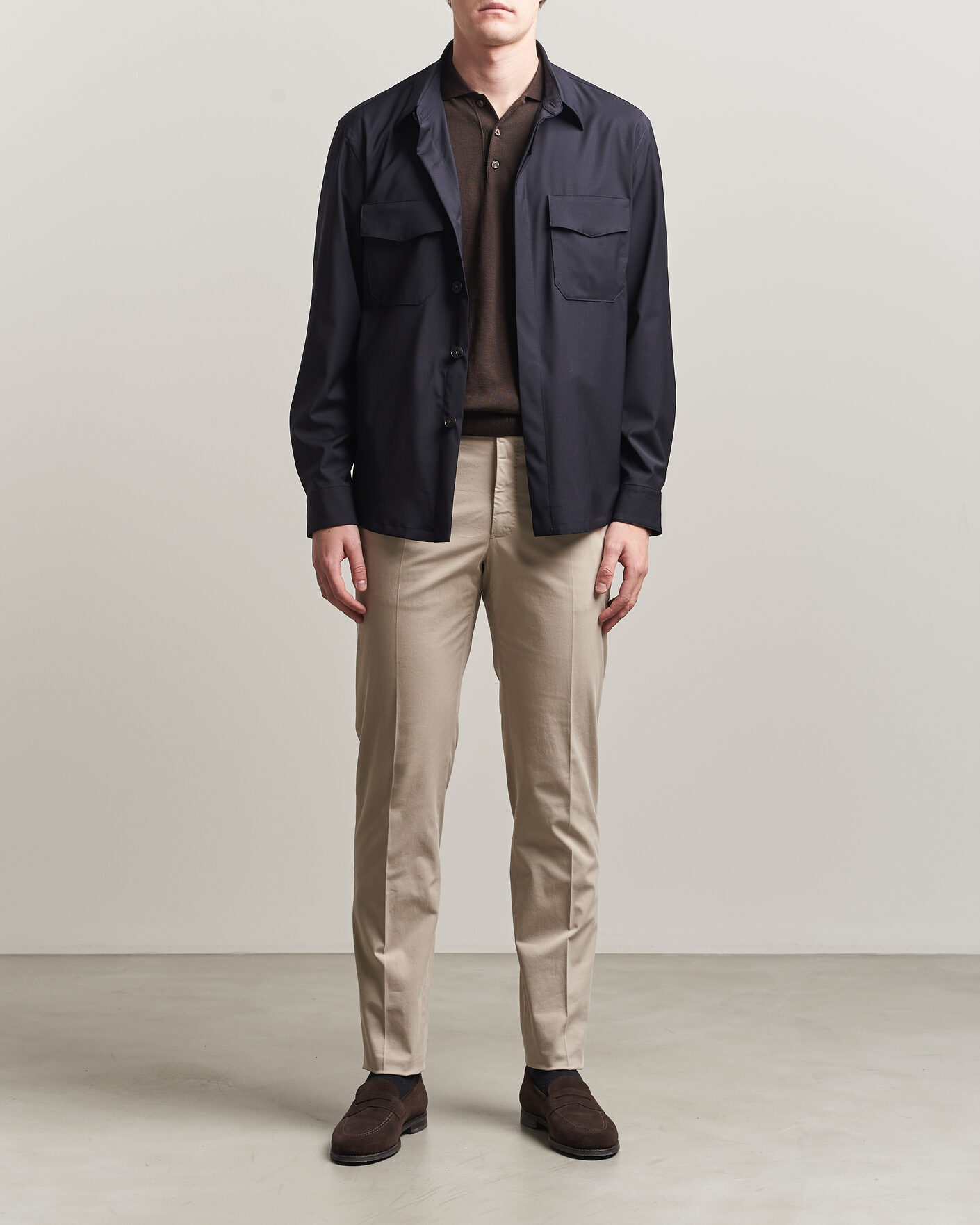 Mies | Housut | Incotex | Regular Fit Comfort Chinos Sand