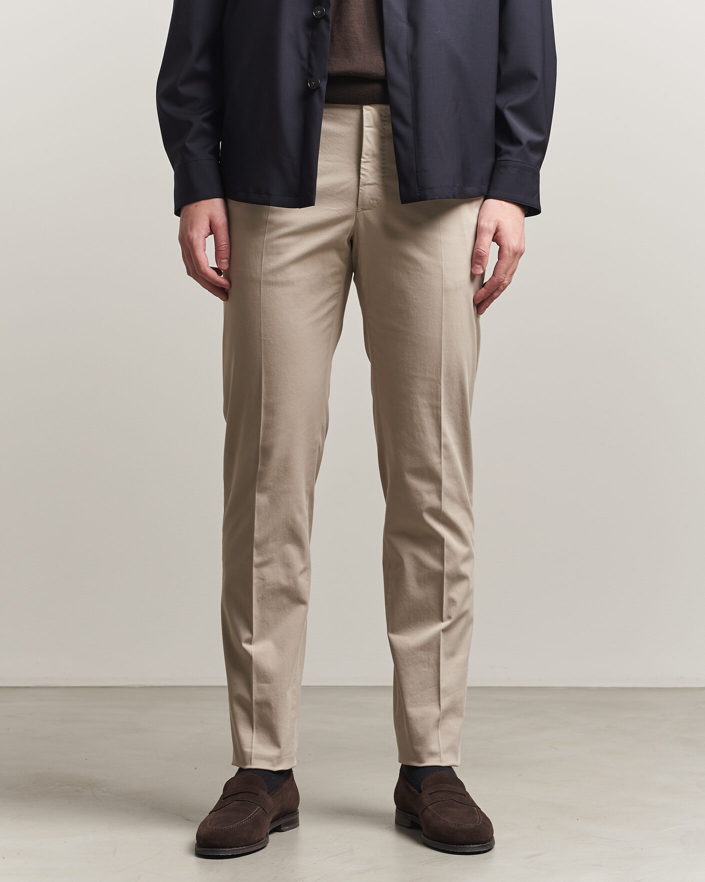 Mies | Housut | Incotex | Regular Fit Comfort Chinos Sand