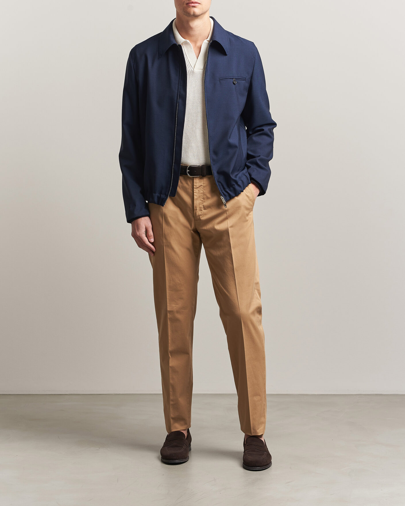 Mies | Housut | Incotex | Regular Fit Comfort Chinos Khaki