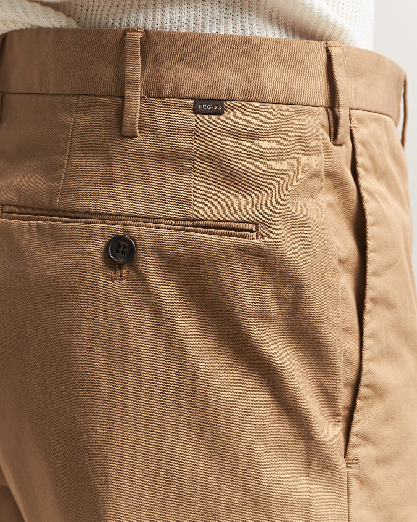 Mies | Housut | Incotex | Regular Fit Comfort Chinos Khaki