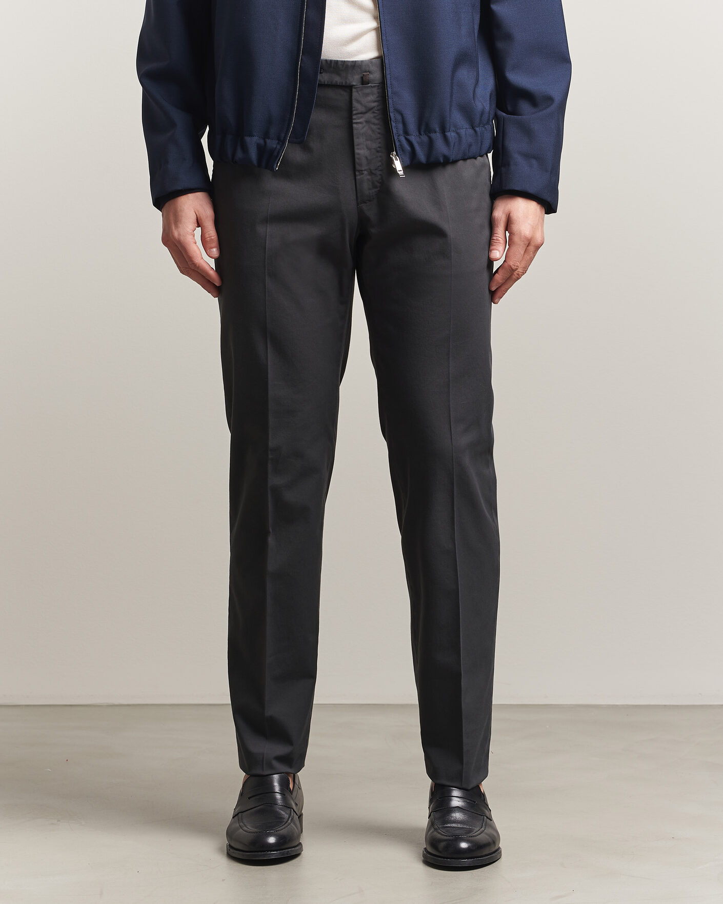 Mies | Housut | Incotex | Regular Fit Comfort Chinos Dark Grey