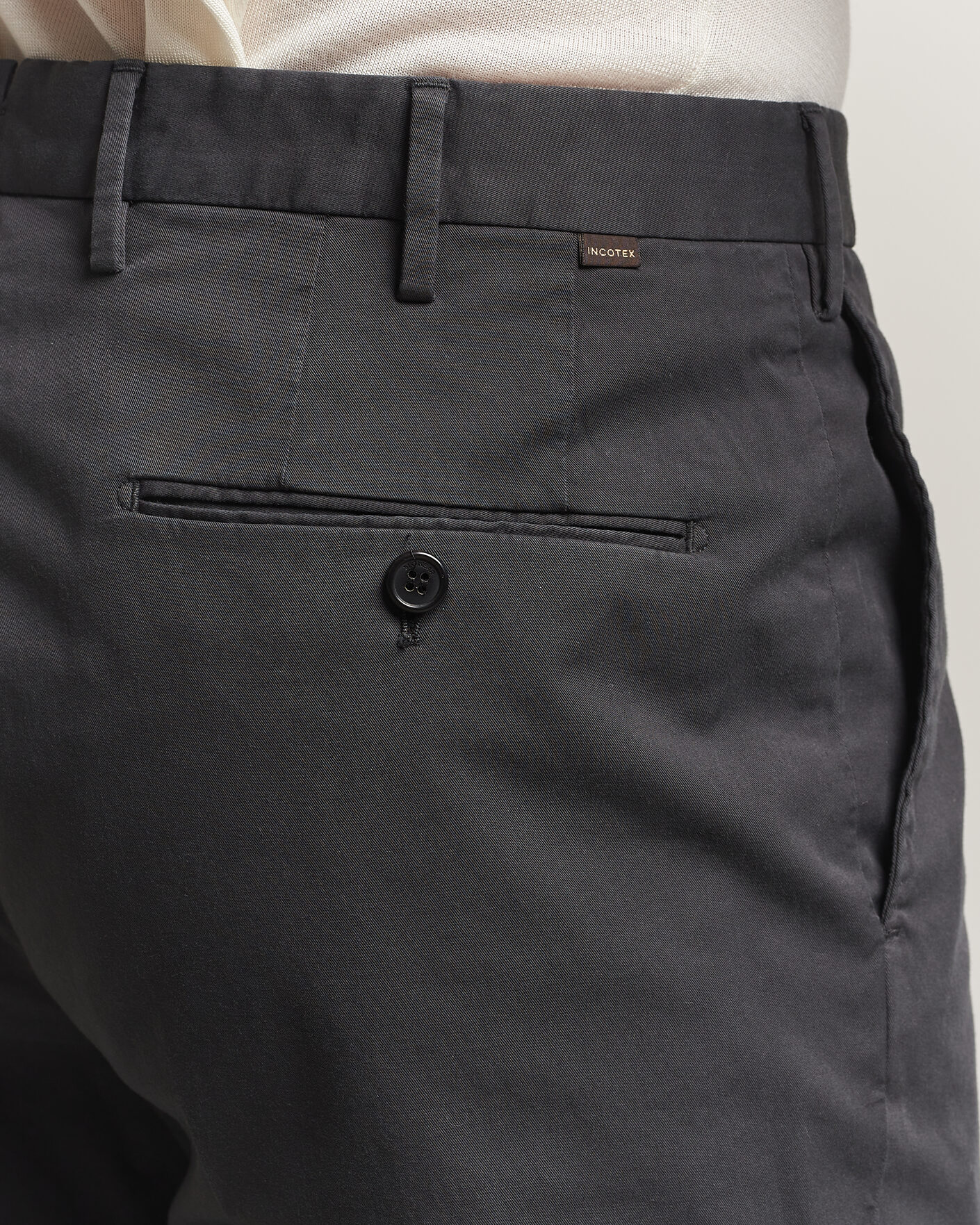 Mies | Housut | Incotex | Regular Fit Comfort Chinos Dark Grey