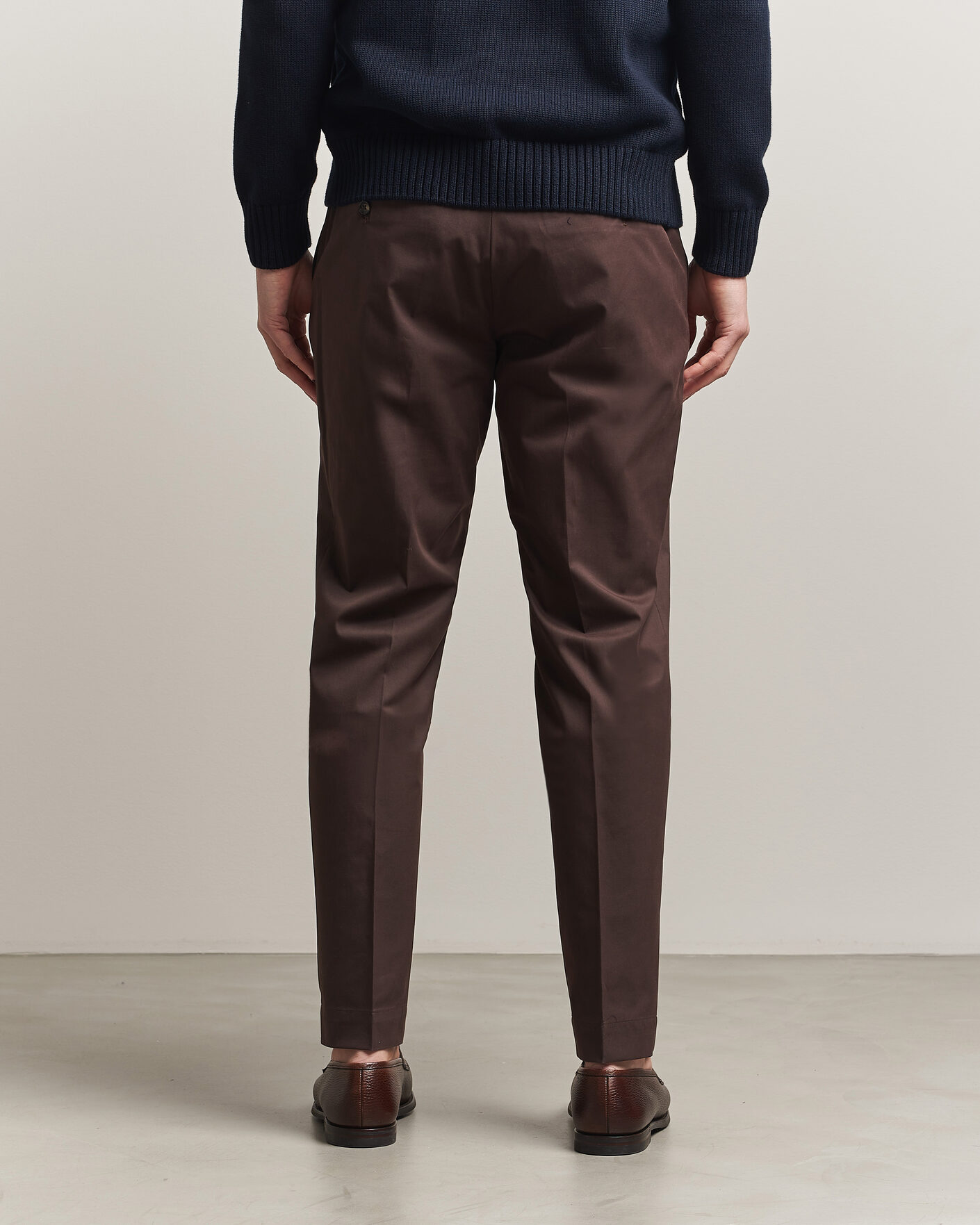 Mies | Housut | Incotex | Regular Fit Flexgab Cotton Chinos Dark Brown