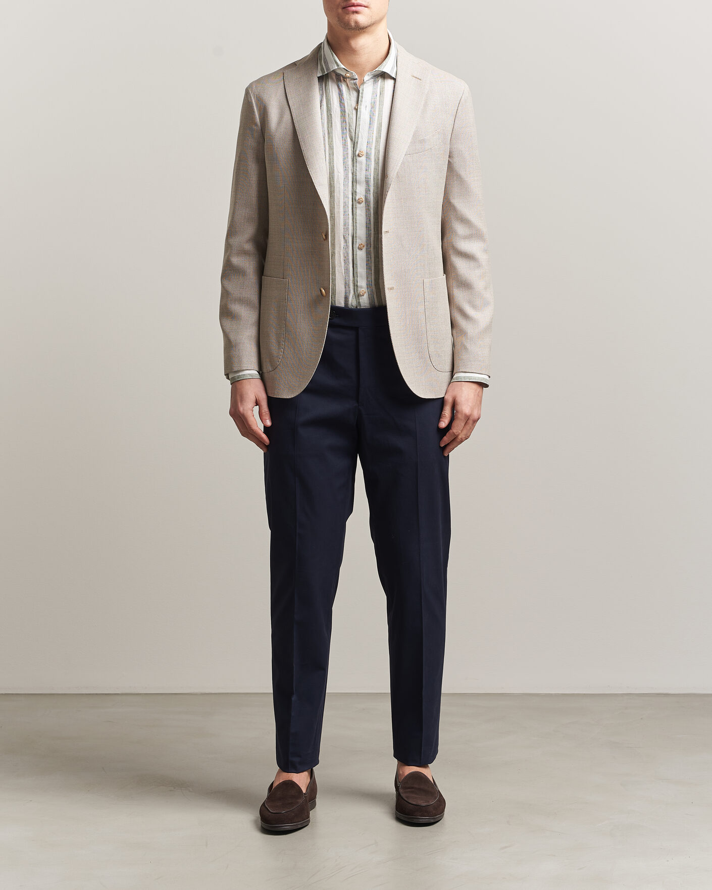 Mies | Housut | Incotex | Regular Fit Flexgab Cotton Chinos Navy