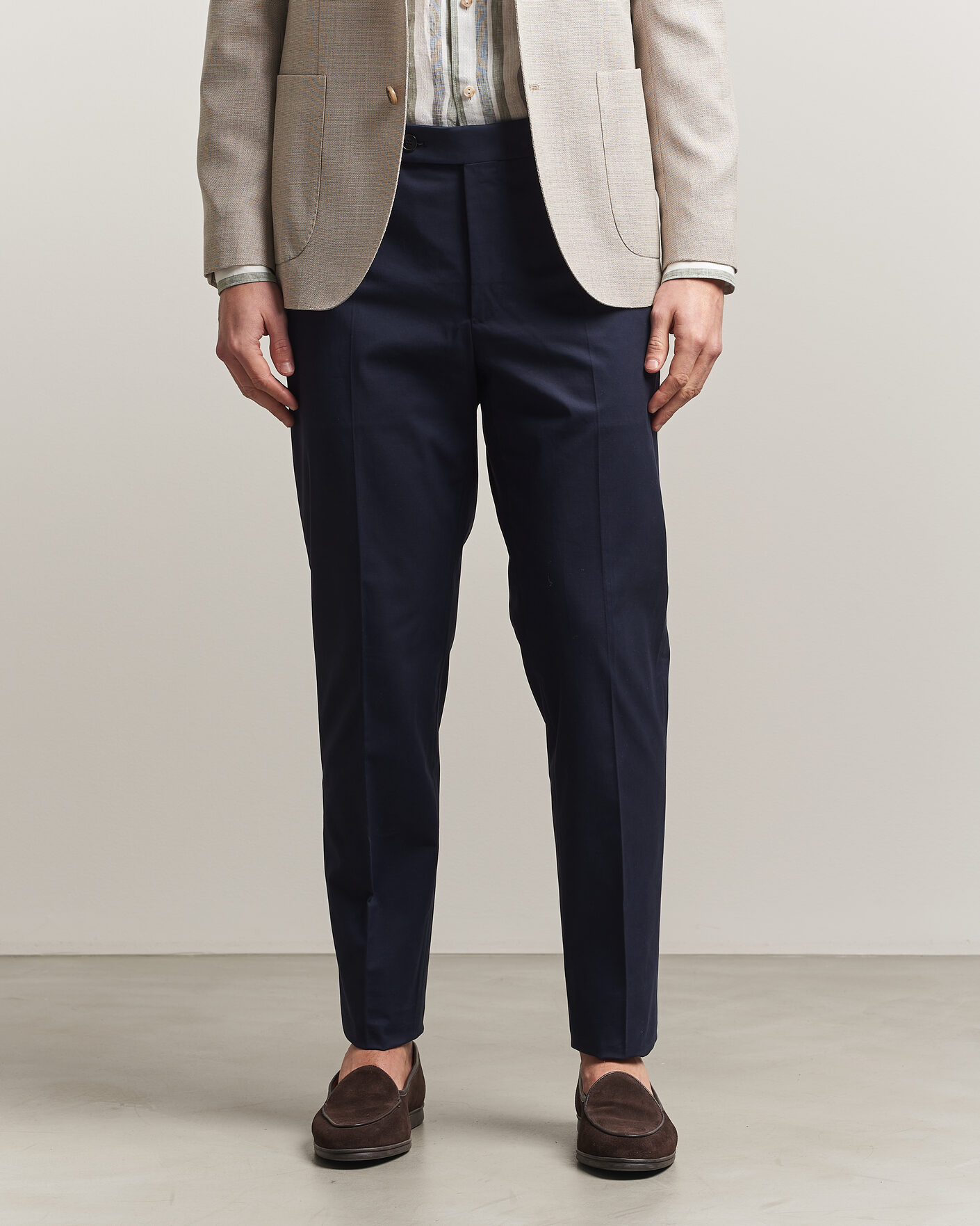 Mies | Housut | Incotex | Regular Fit Flexgab Cotton Chinos Navy