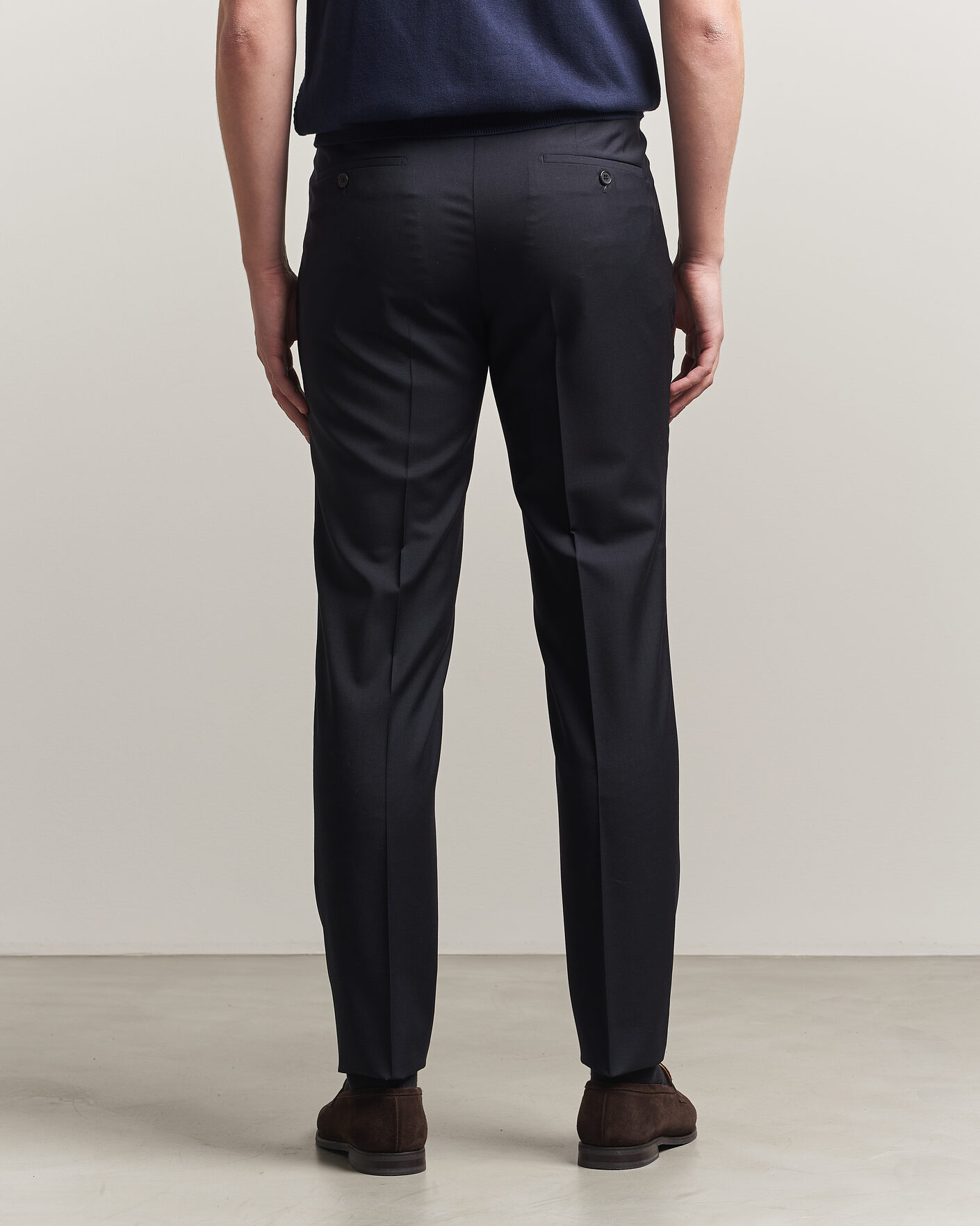 Mies | Housut | Incotex | Regular Fit Super 100s Wool Pants Blue