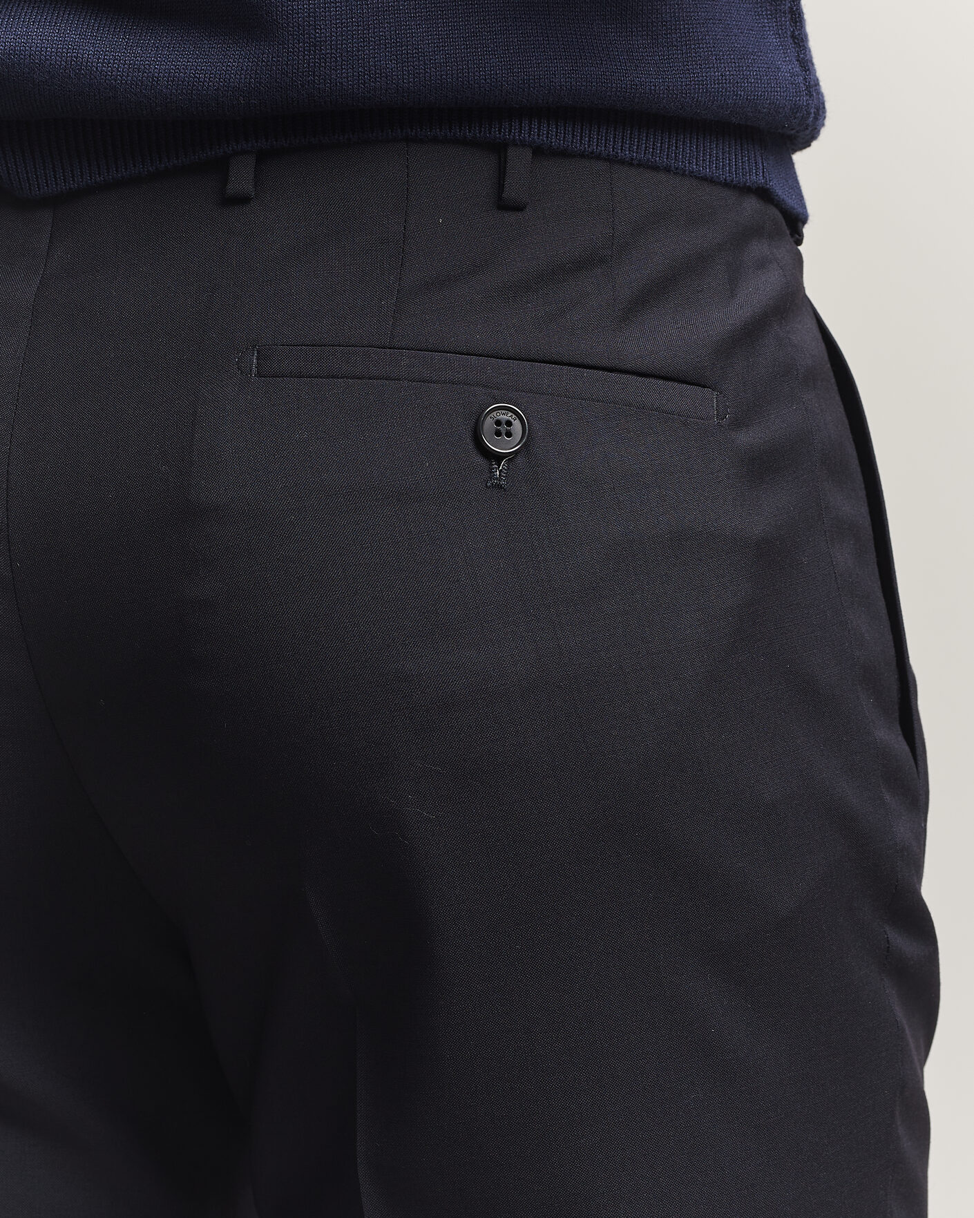 Incotex Regular Fit Super 100s Wool Pants Blue osoitteesta