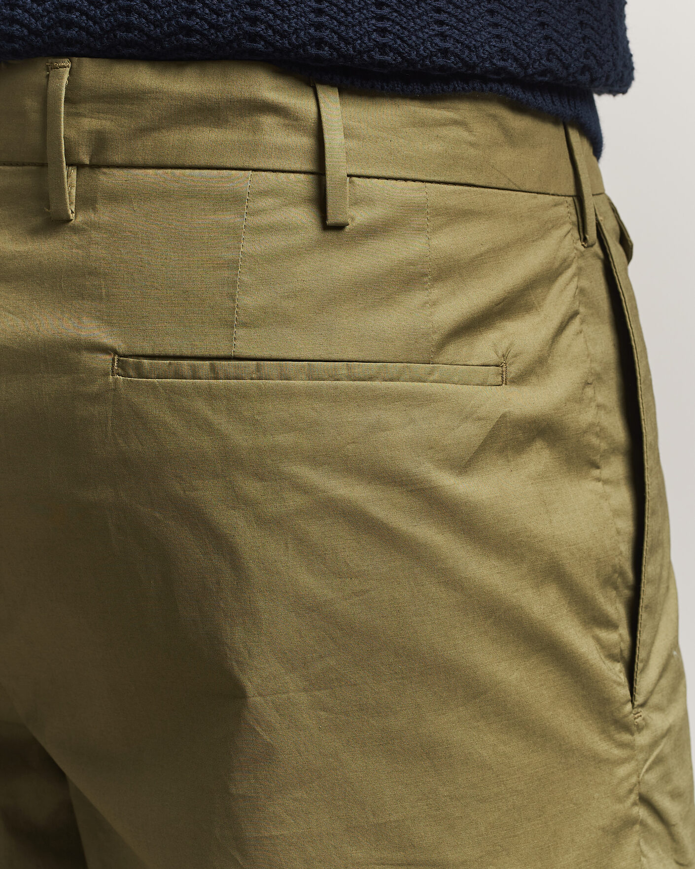 Mies | Shortsit | Incotex | Cotton Poplin Shorts Olive