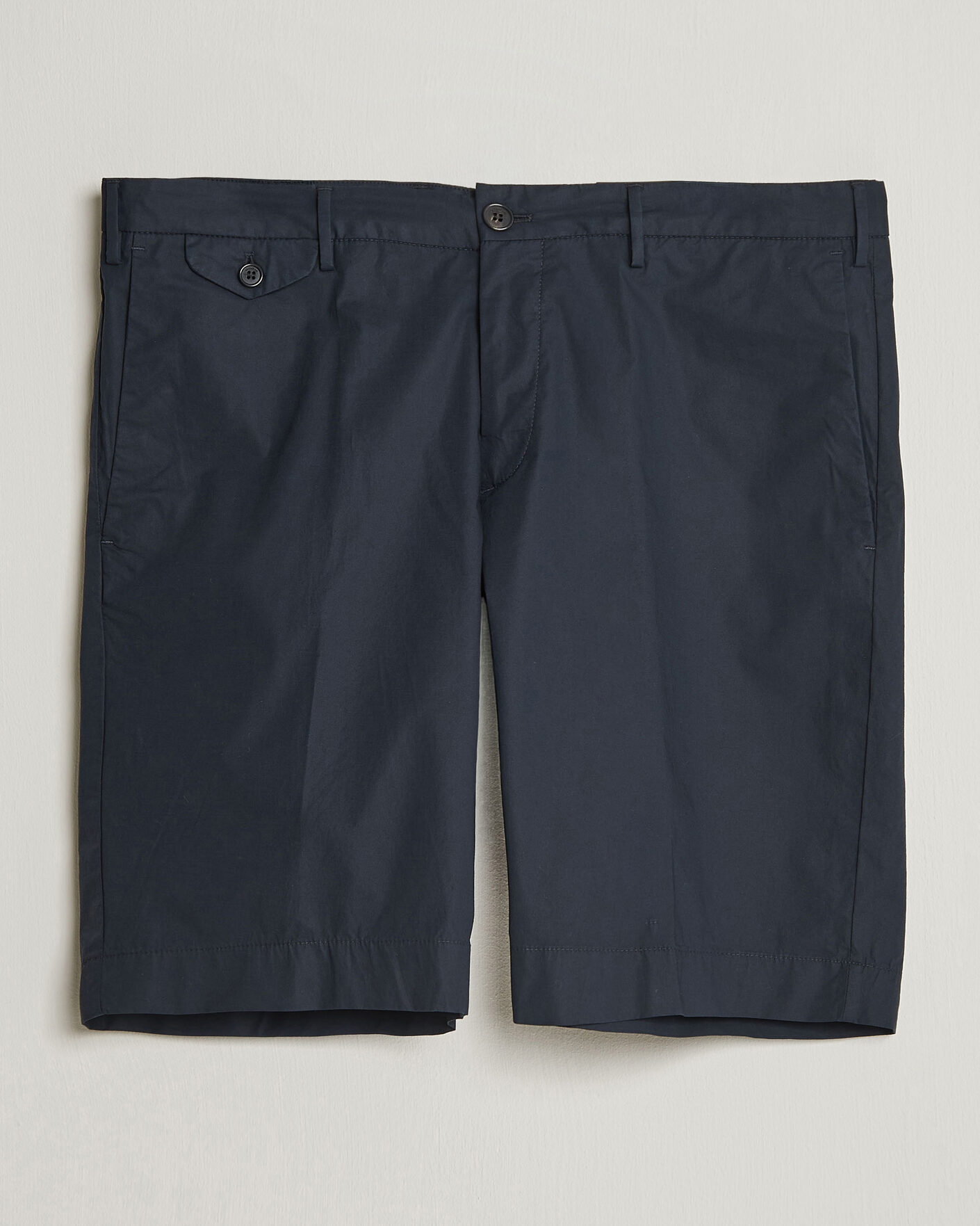 Mies | Shortsit | Incotex | Cotton Poplin Shorts Navy