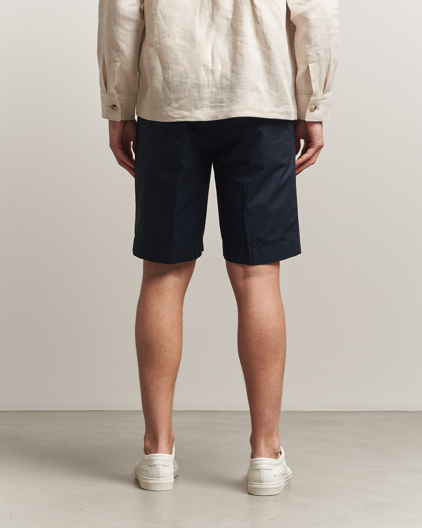 Mies | Shortsit | Incotex | Cotton Poplin Shorts Navy