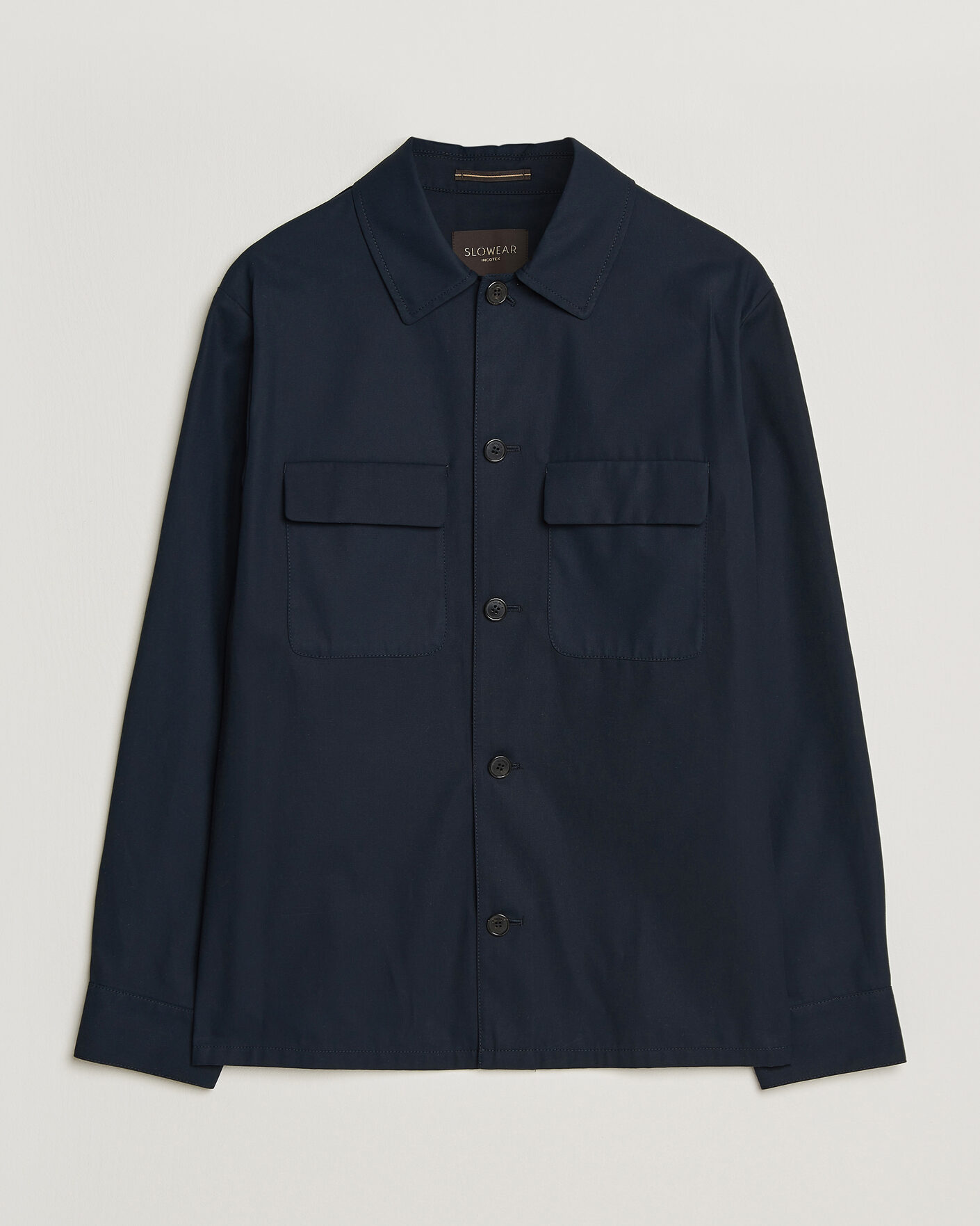 Mies | Kauluspaidat | Incotex | Ice Cotton Twill Overshirt Navy
