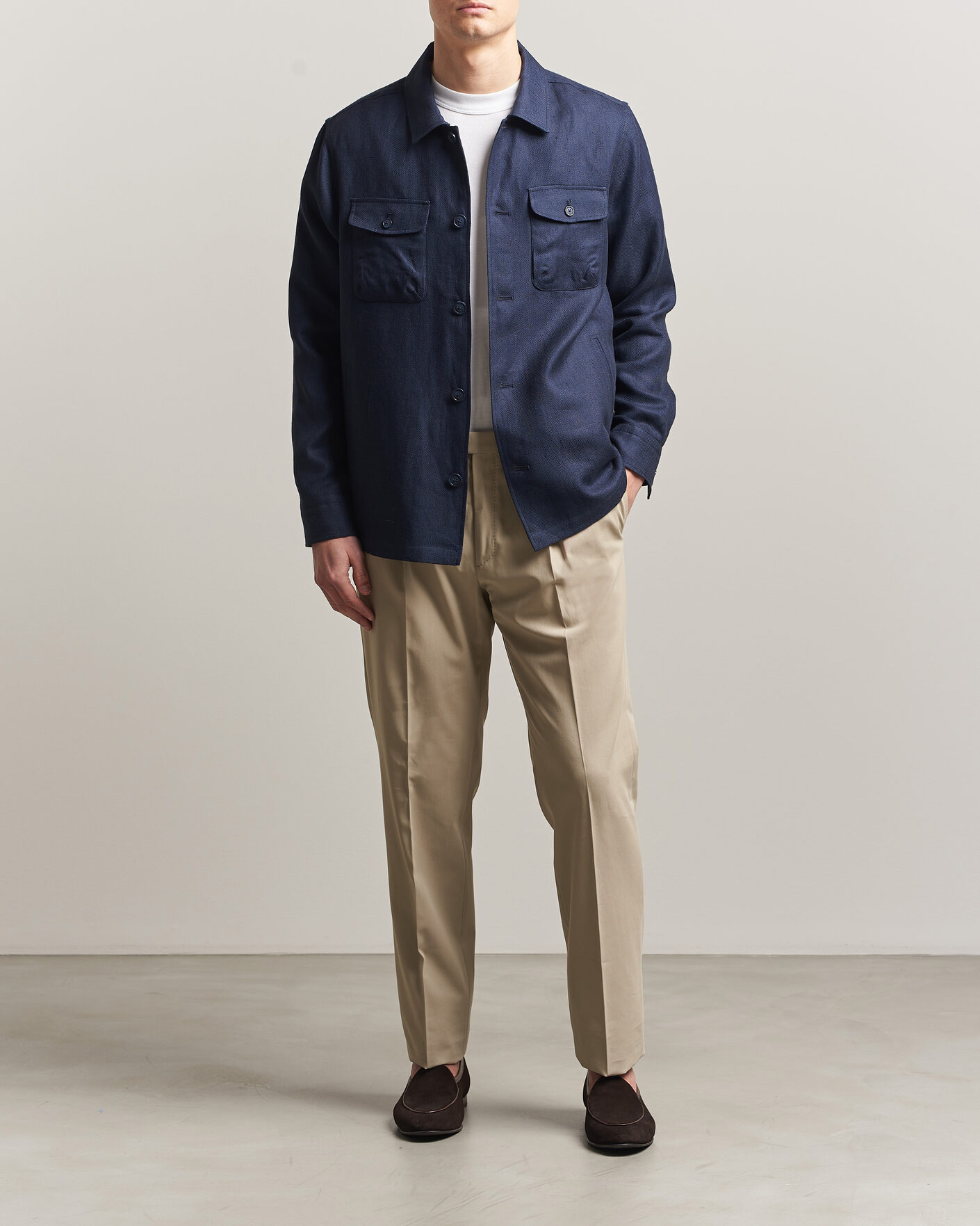 Mies | Housut | Incotex | Ice Cotton Twill Pants Sand