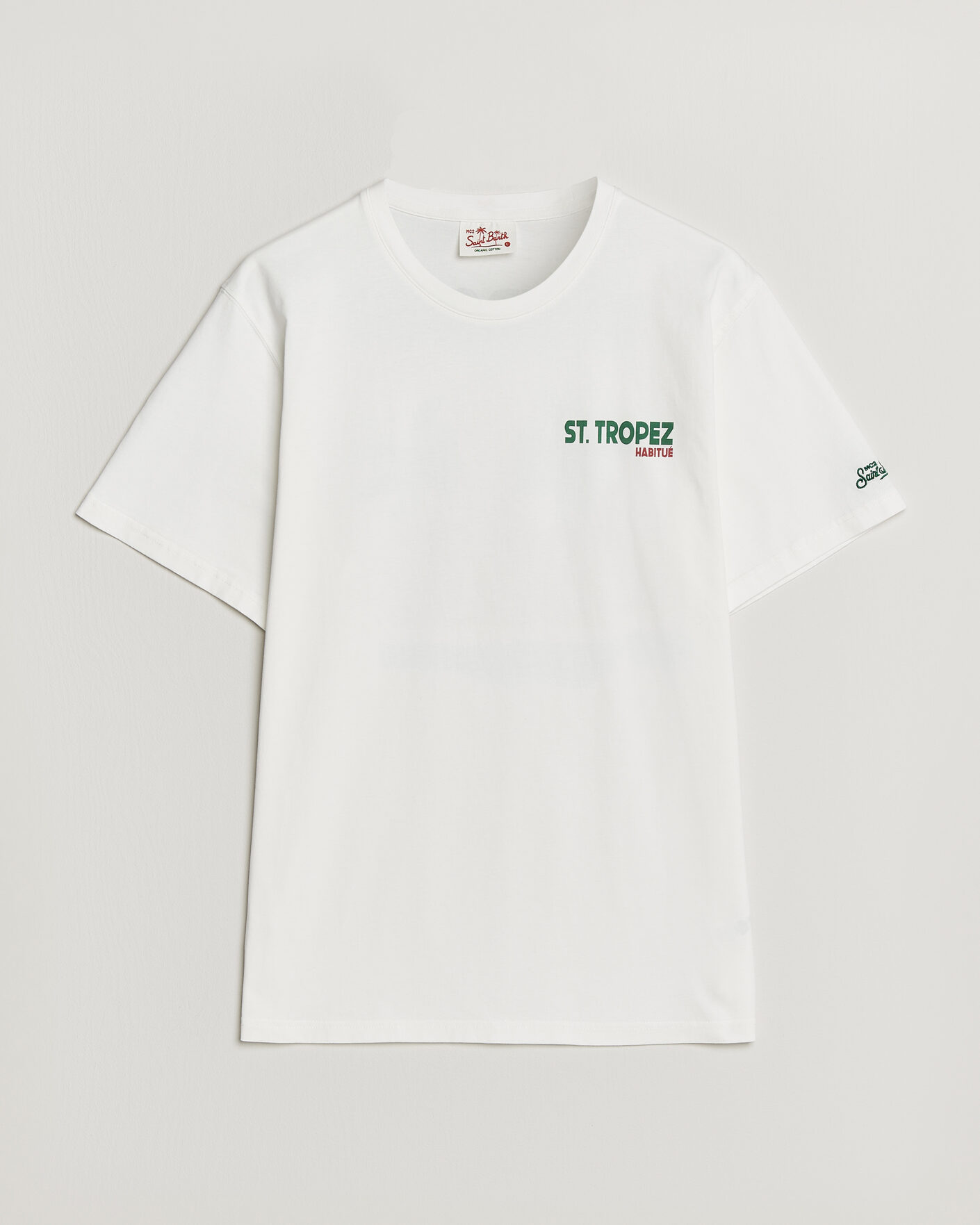 Mies | T-paidat | MC2 Saint Barth | Back Printed Cotton T-Shirt St Tropez Sun