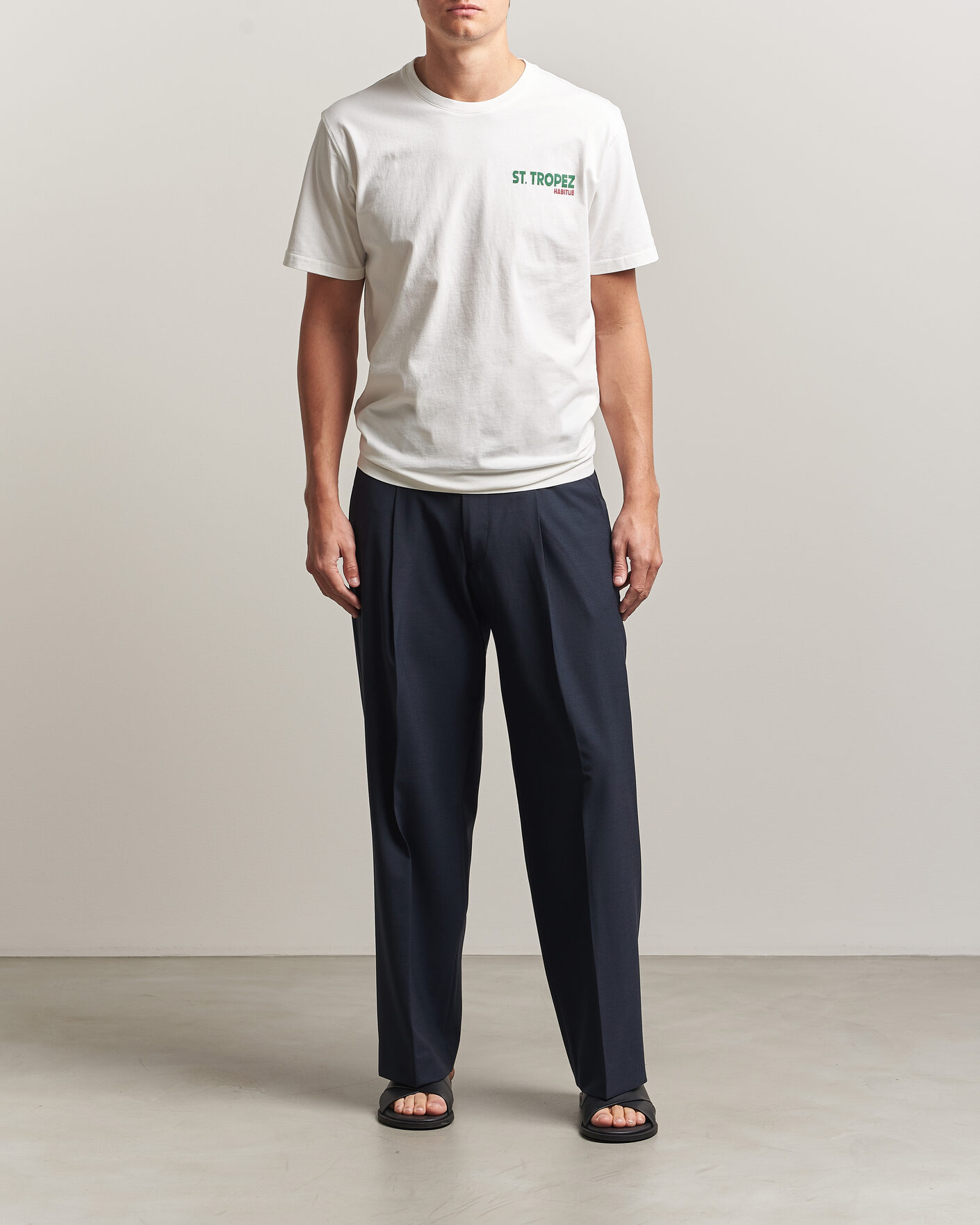 Mies | T-paidat | MC2 Saint Barth | Back Printed Cotton T-Shirt St Tropez Sun