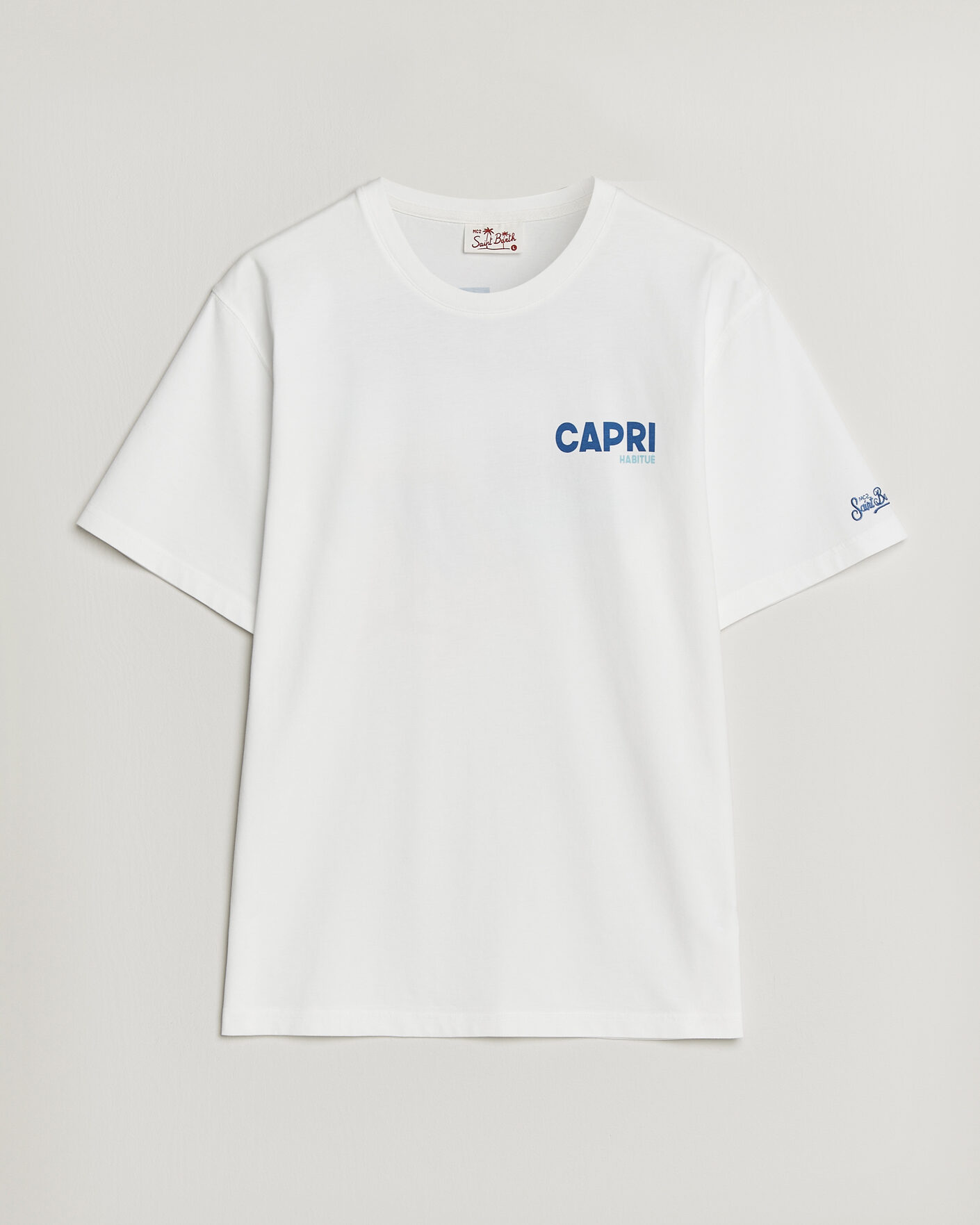 Mies | T-paidat | MC2 Saint Barth | Back Printed Cotton T-Shirt Capri Summer