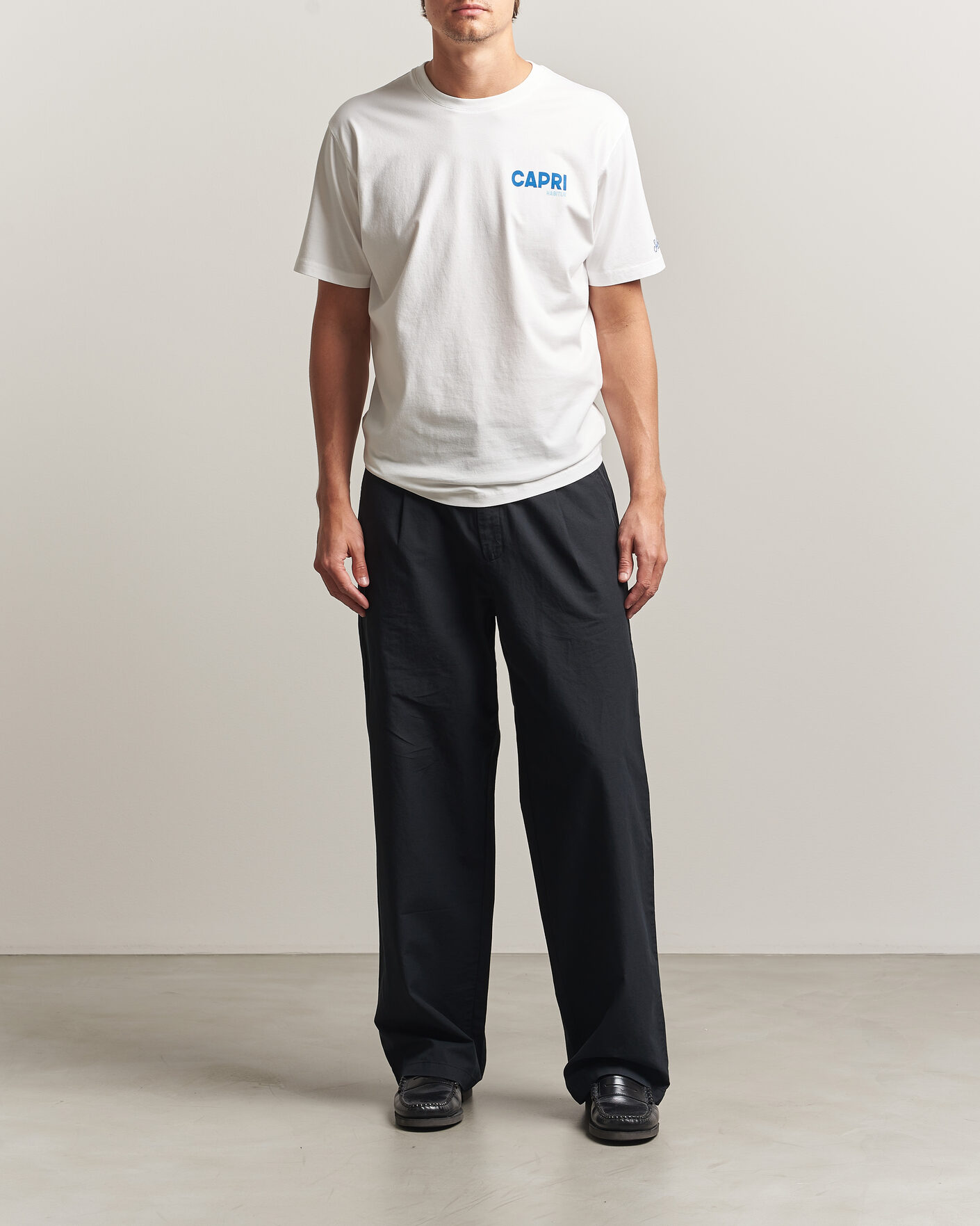 Mies | T-paidat | MC2 Saint Barth | Back Printed Cotton T-Shirt Capri Summer