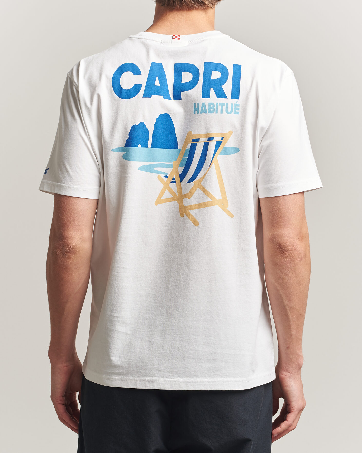 Mies | T-paidat | MC2 Saint Barth | Back Printed Cotton T-Shirt Capri Summer