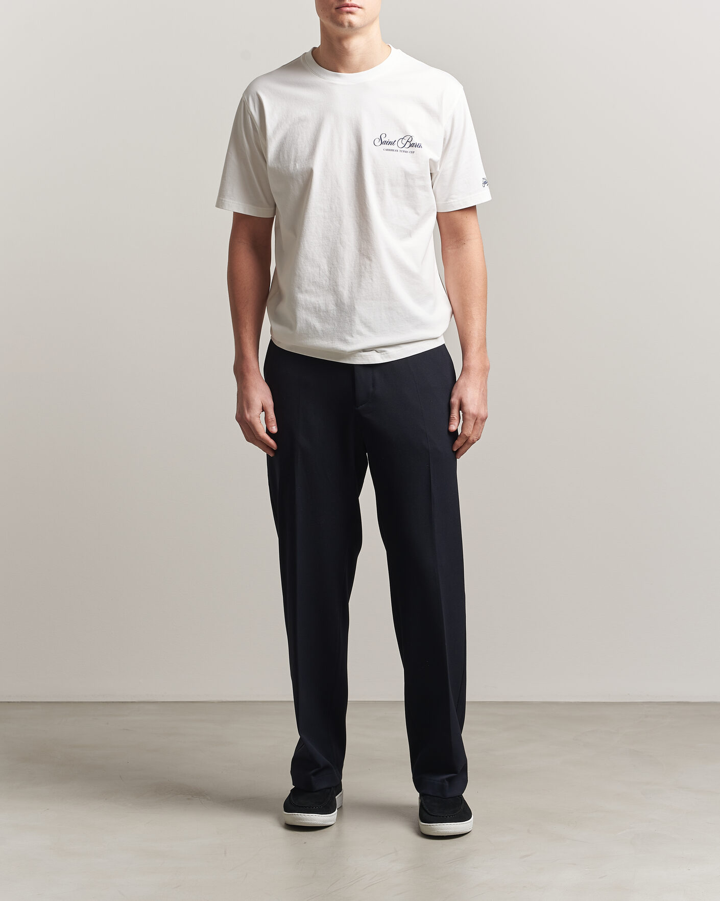 Mies | T-paidat | MC2 Saint Barth | Back Printed Cotton T-Shirt Gustavia Cup