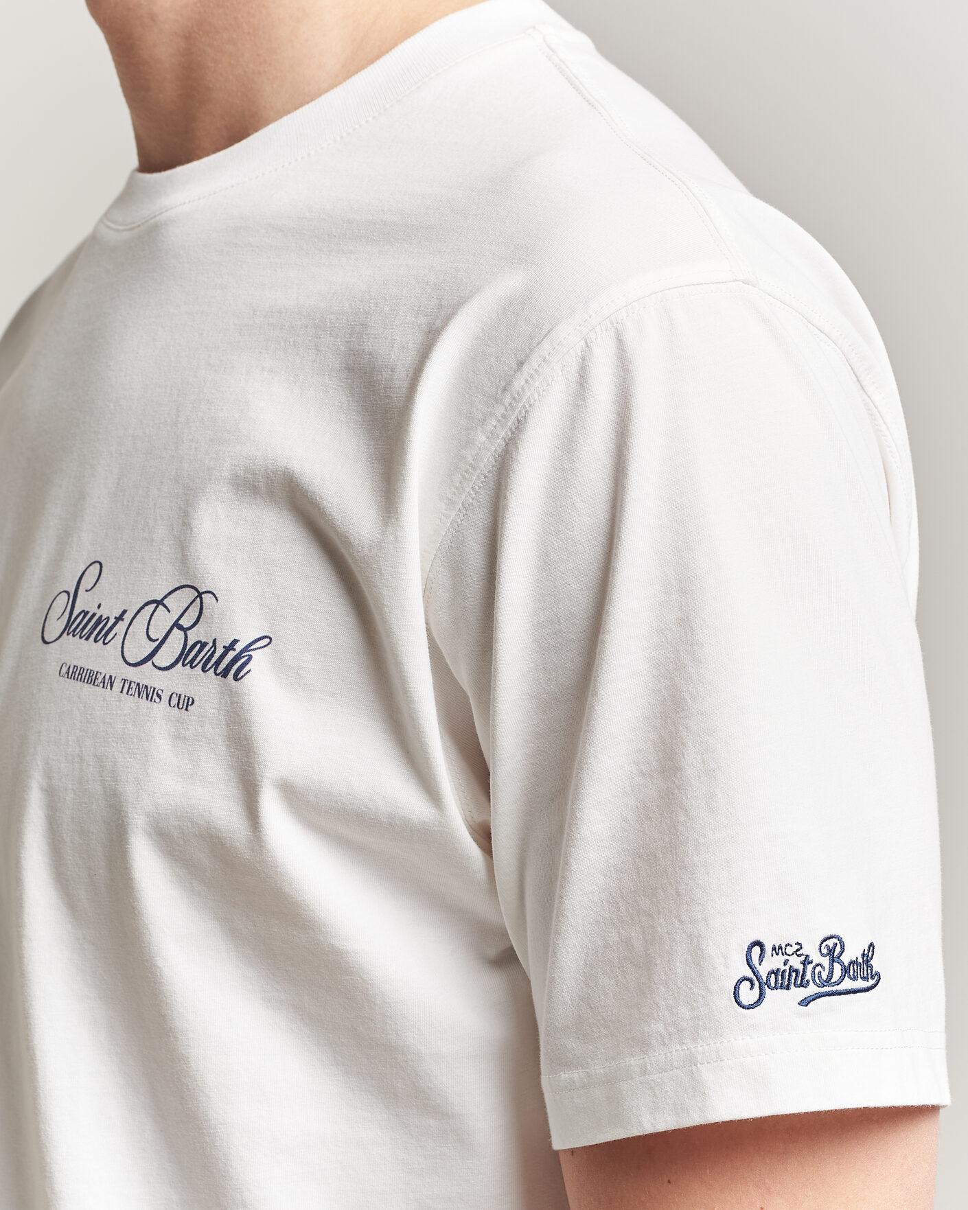 Mies | T-paidat | MC2 Saint Barth | Back Printed Cotton T-Shirt Gustavia Cup