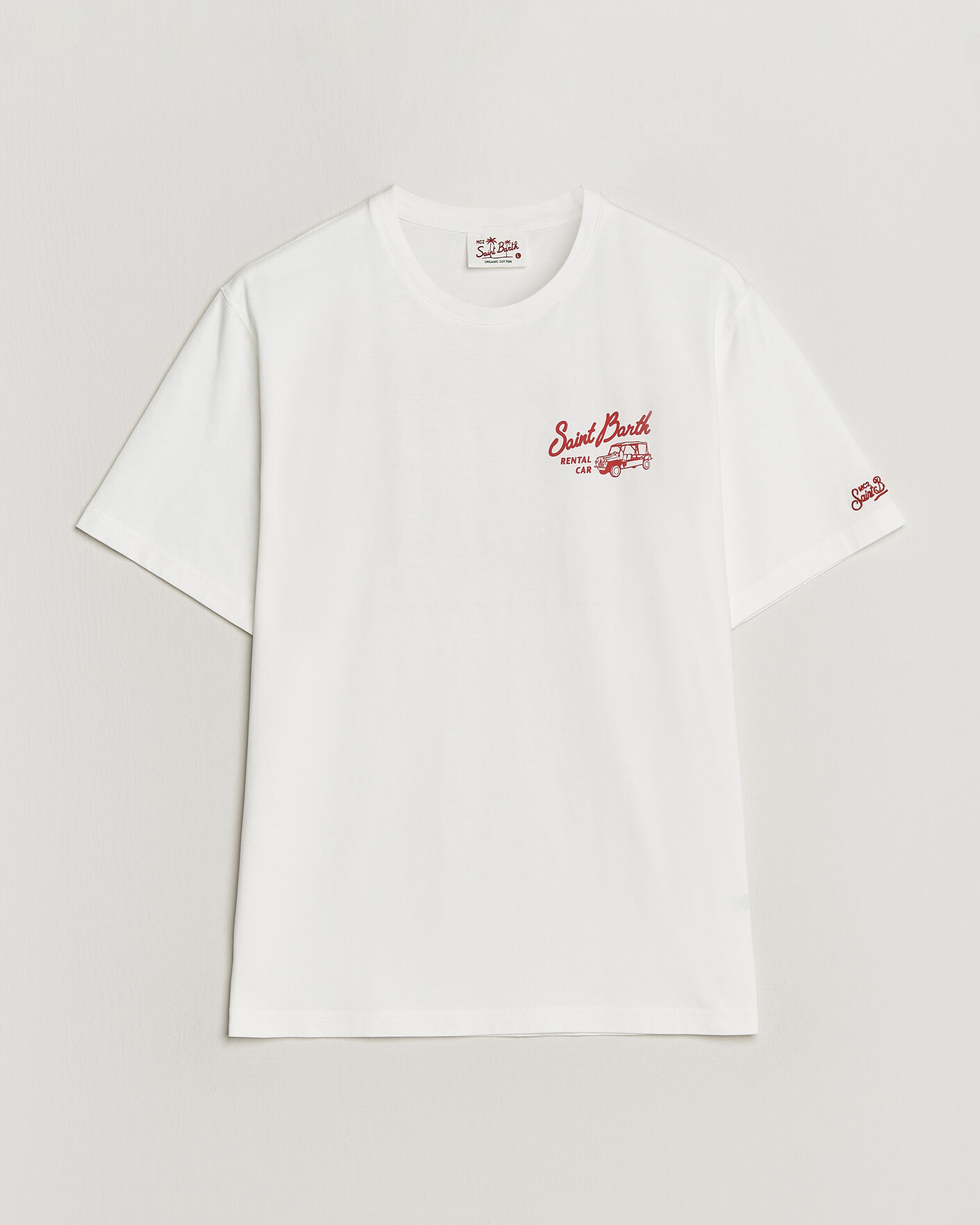 Mies | T-paidat | MC2 Saint Barth | Back Printed Cotton T-Shirt Rental Car
