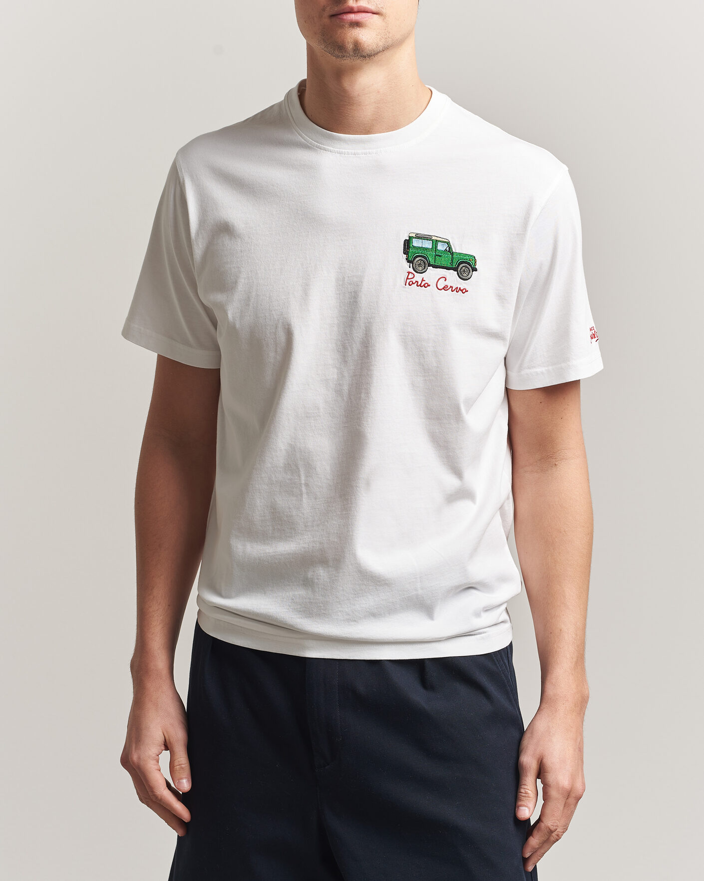 Mies | T-paidat | MC2 Saint Barth | Printed Cotton T-Shirt Car Cervo