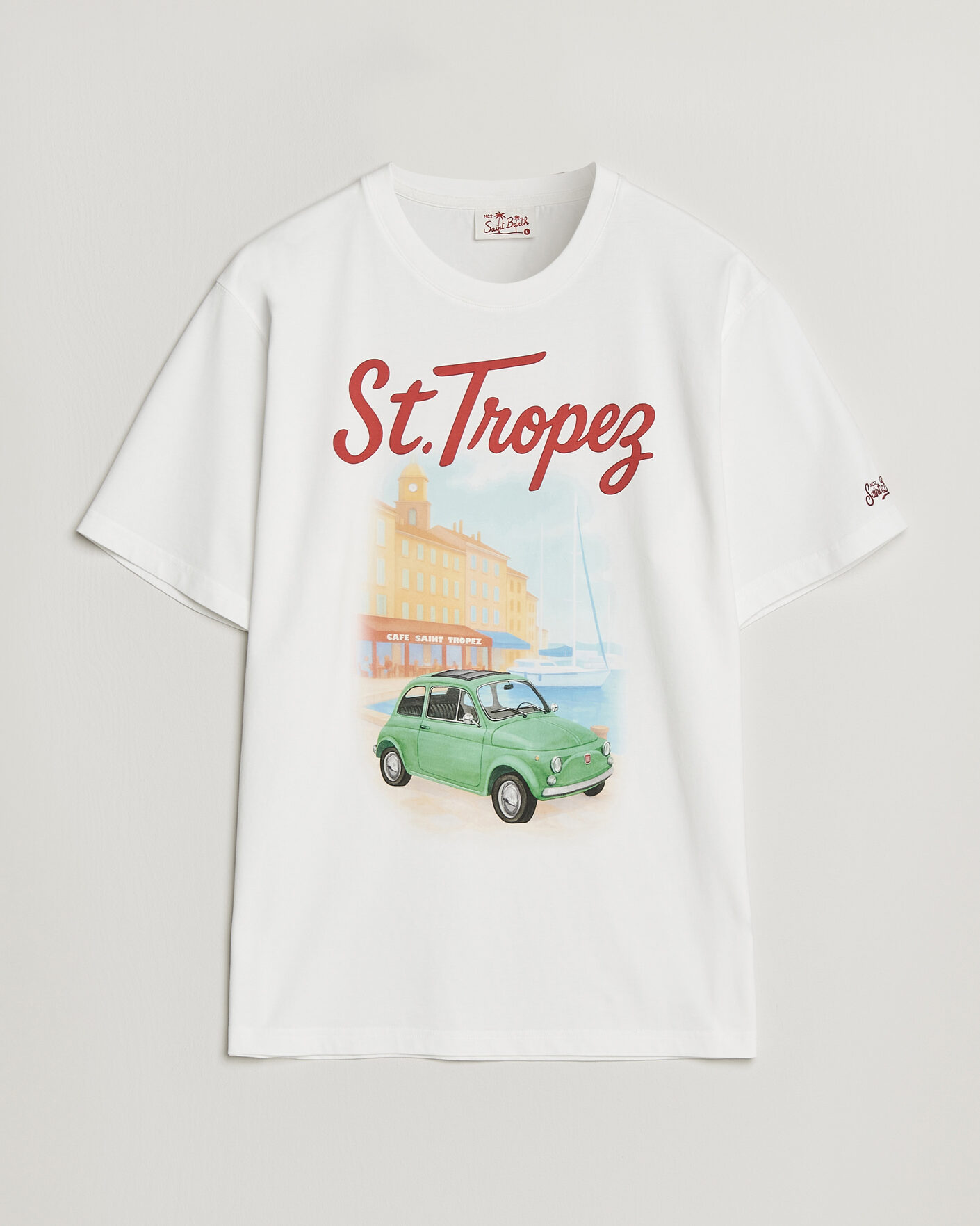 Mies | T-paidat | MC2 Saint Barth | Printed Cotton T-Shirt St Tropez Car