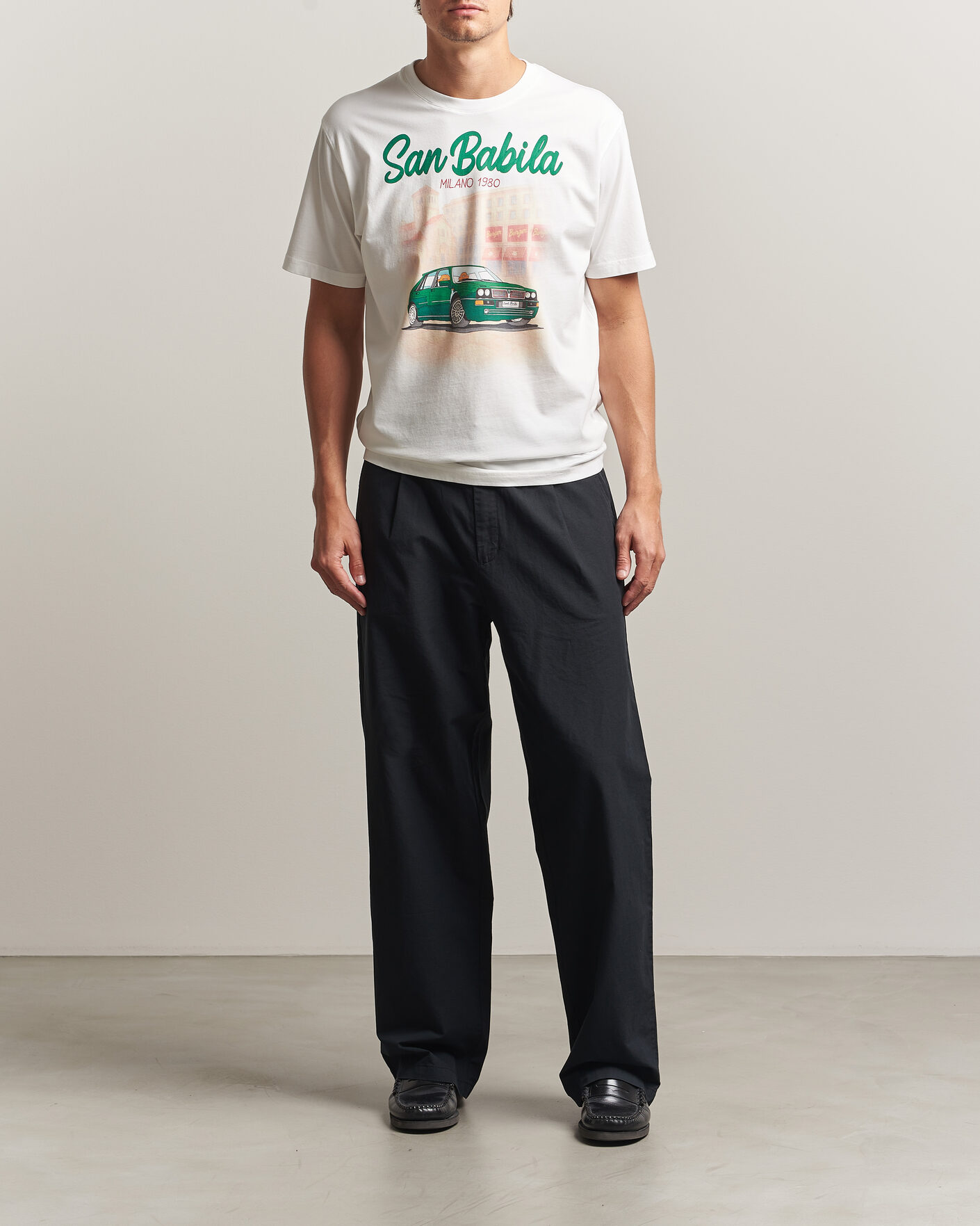 Mies | T-paidat | MC2 Saint Barth | Printed Cotton T-Shirt San Babila Car