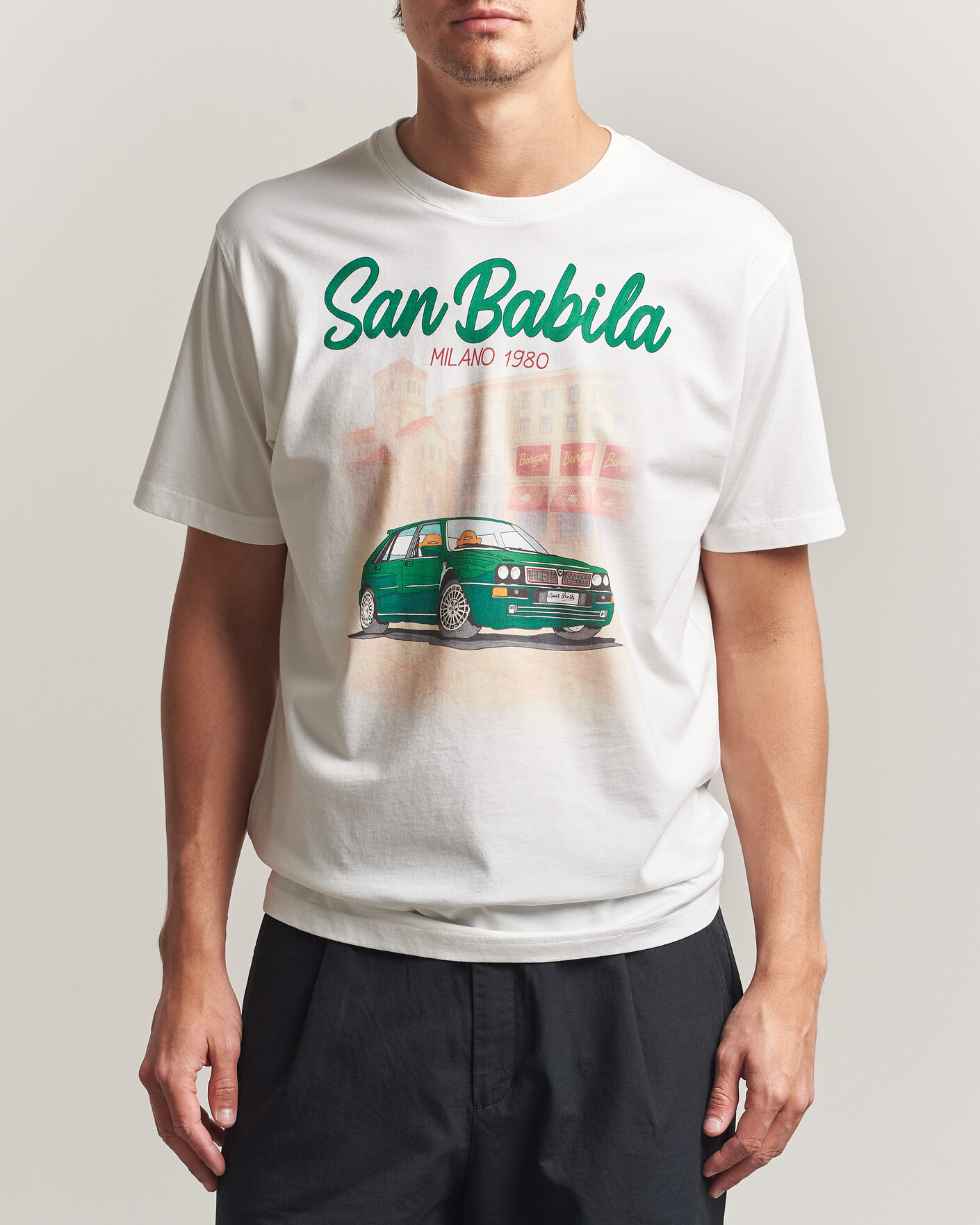 Mies | T-paidat | MC2 Saint Barth | Printed Cotton T-Shirt San Babila Car