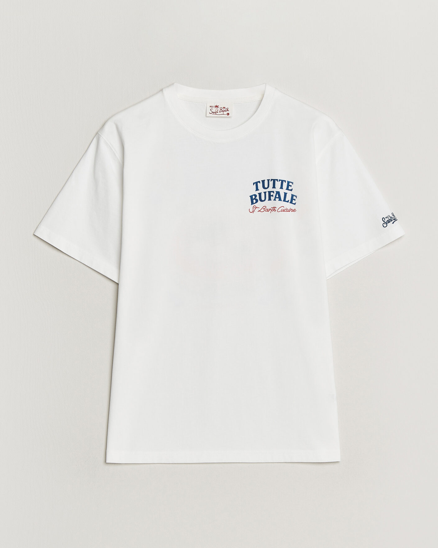 Mies | T-paidat | MC2 Saint Barth | Back Printed Cotton T-Shirt Bufale