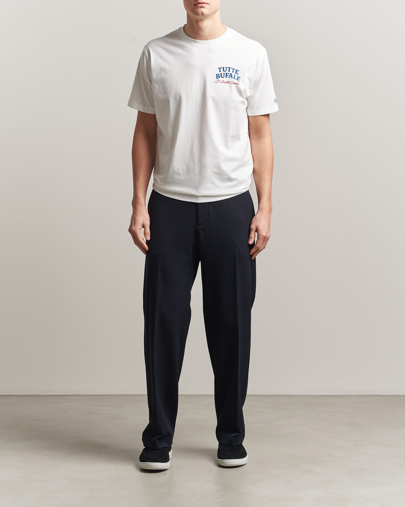 Mies | T-paidat | MC2 Saint Barth | Back Printed Cotton T-Shirt Bufale
