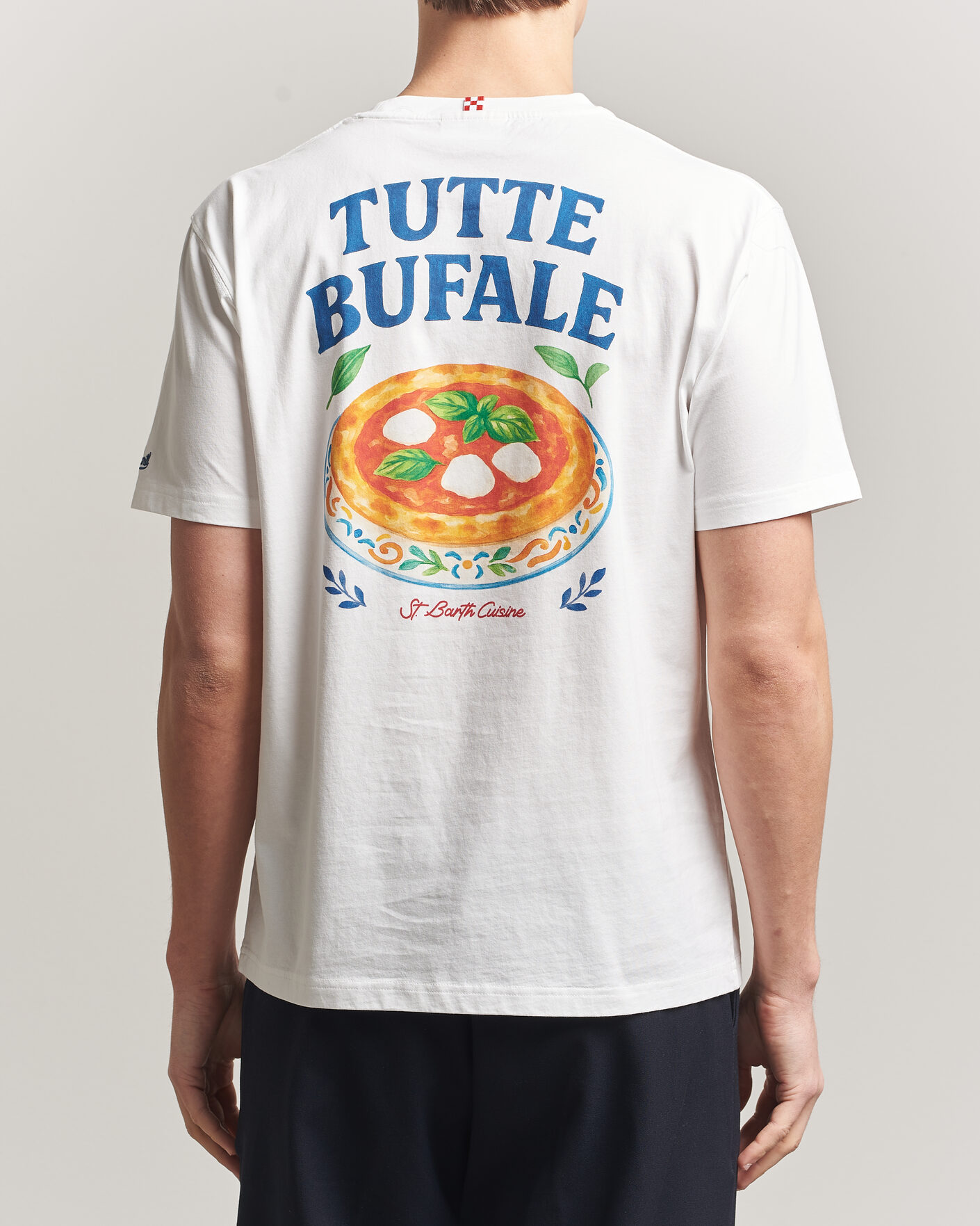 Mies | T-paidat | MC2 Saint Barth | Back Printed Cotton T-Shirt Bufale