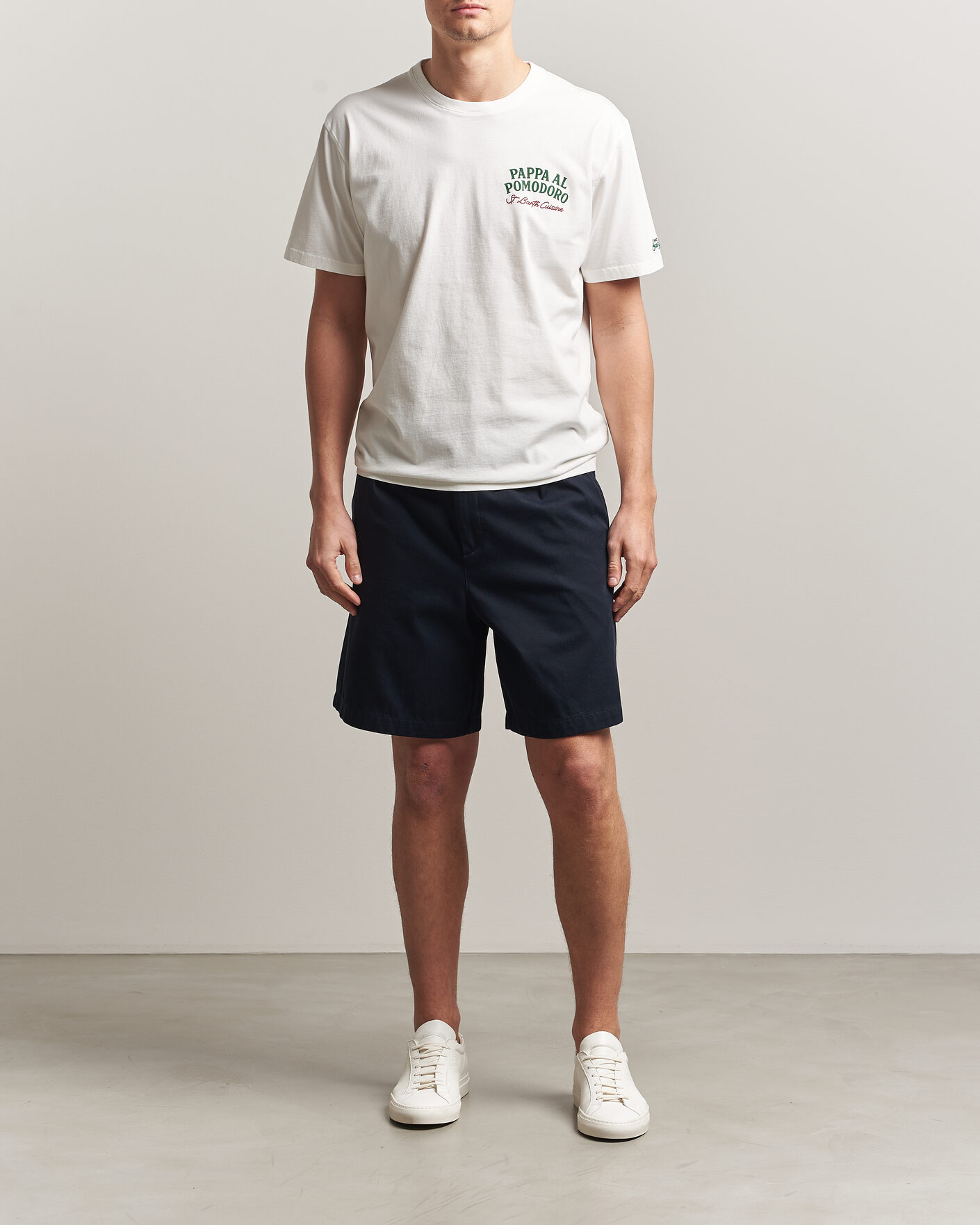 Mies | T-paidat | MC2 Saint Barth | Back Printed Cotton T-Shirt Pappa Pomodoro