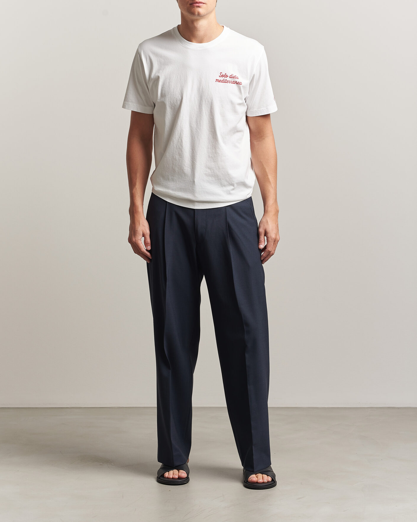 Mies | T-paidat | MC2 Saint Barth | Back Printed Cotton T-Shirt Dieta Mediterranea