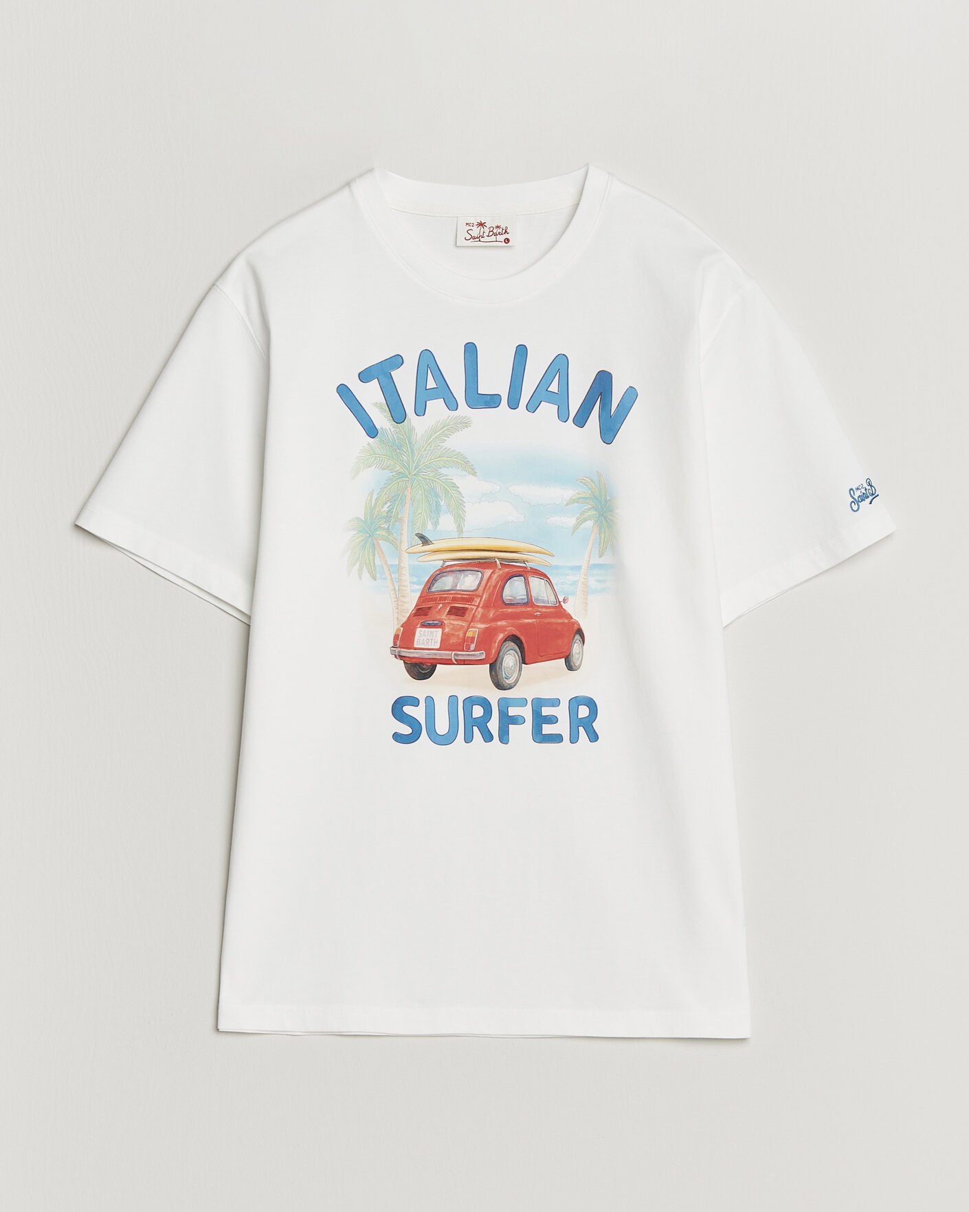 Mies | T-paidat | MC2 Saint Barth | Printed Cotton T-Shirt Italian Surfer