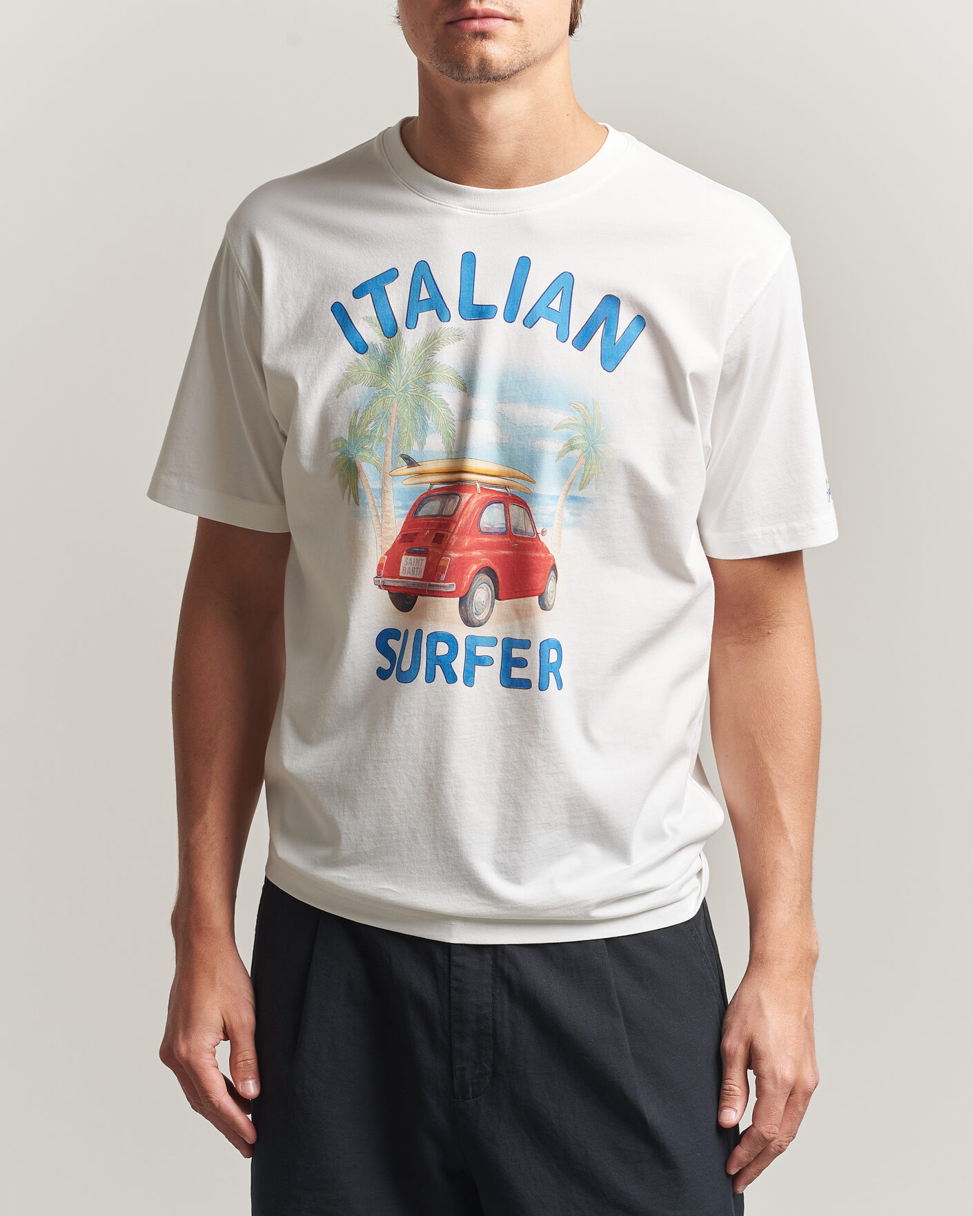 Mies | T-paidat | MC2 Saint Barth | Printed Cotton T-Shirt Italian Surfer