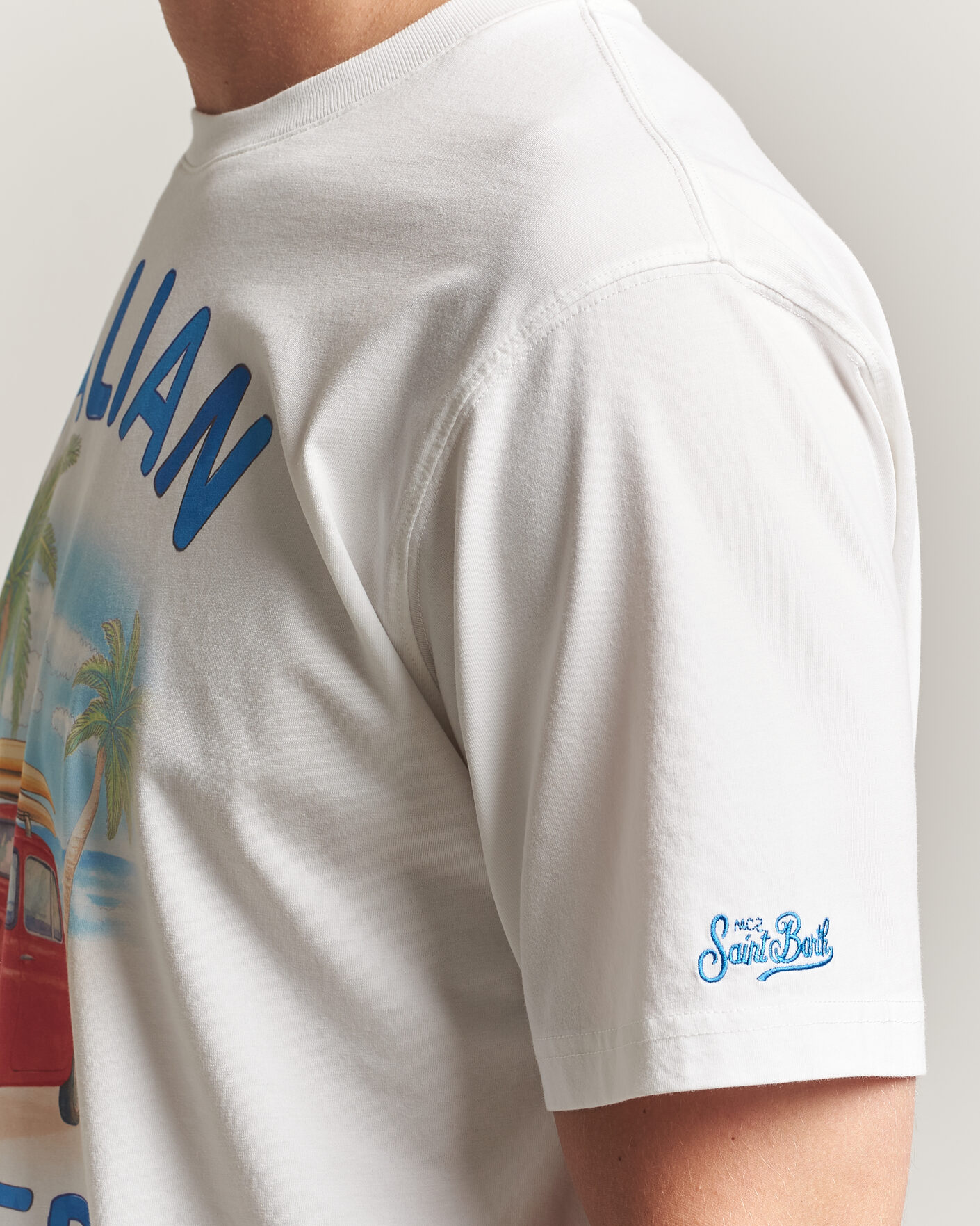 Mies | T-paidat | MC2 Saint Barth | Printed Cotton T-Shirt Italian Surfer