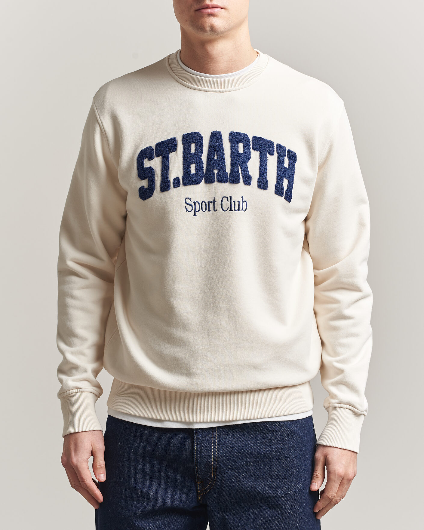 Mies | Puserot | MC2 Saint Barth | Terry Cotton Logo Sweatshirt Off White