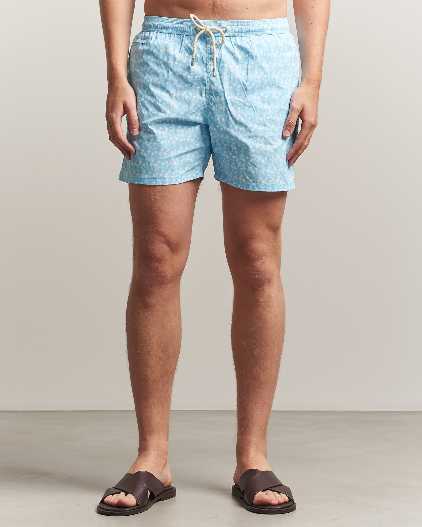 Mies | Uimahousut | MC2 Saint Barth | Printed Swim Shorts Blue Palms