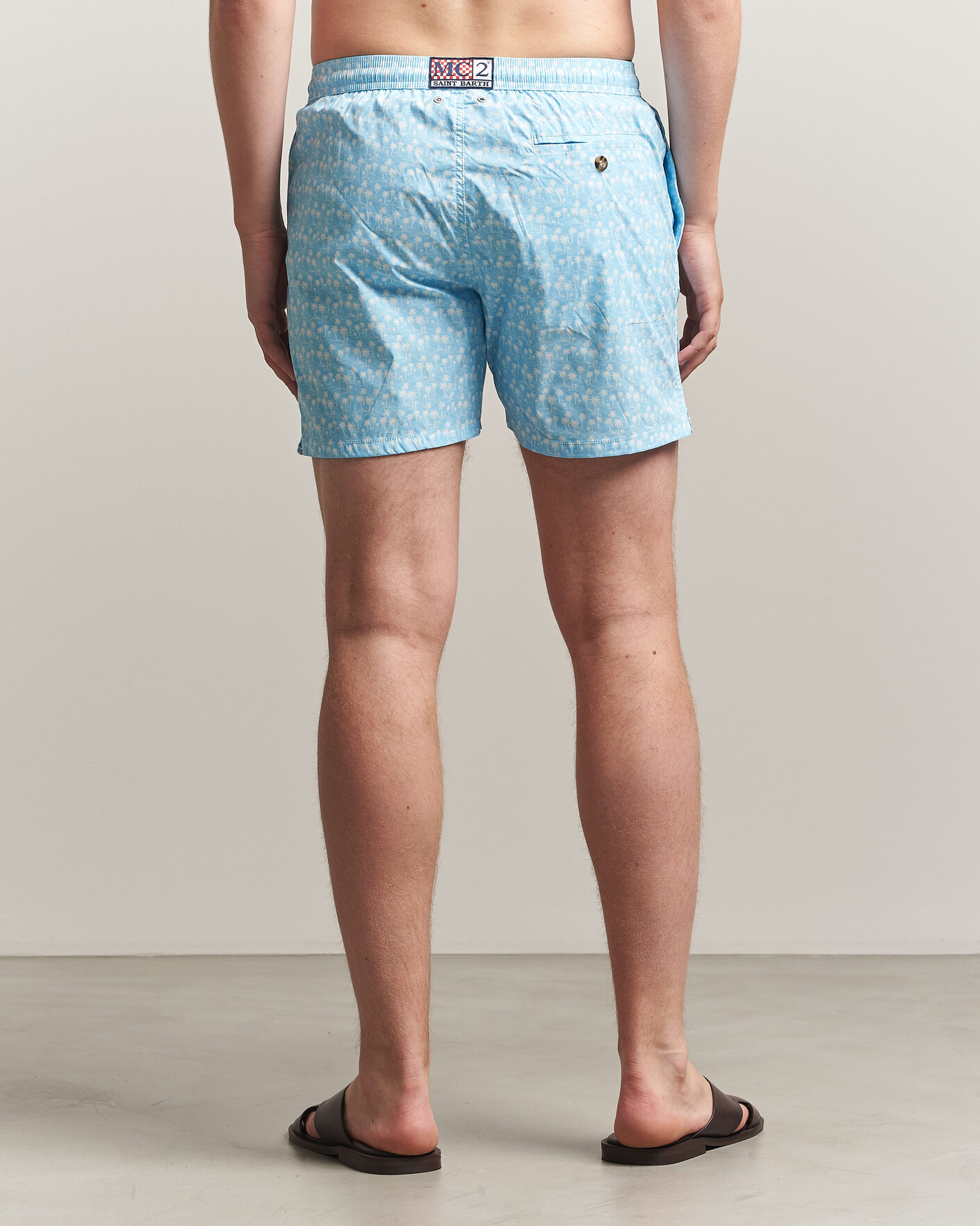 Mies | Uimahousut | MC2 Saint Barth | Printed Swim Shorts Blue Palms