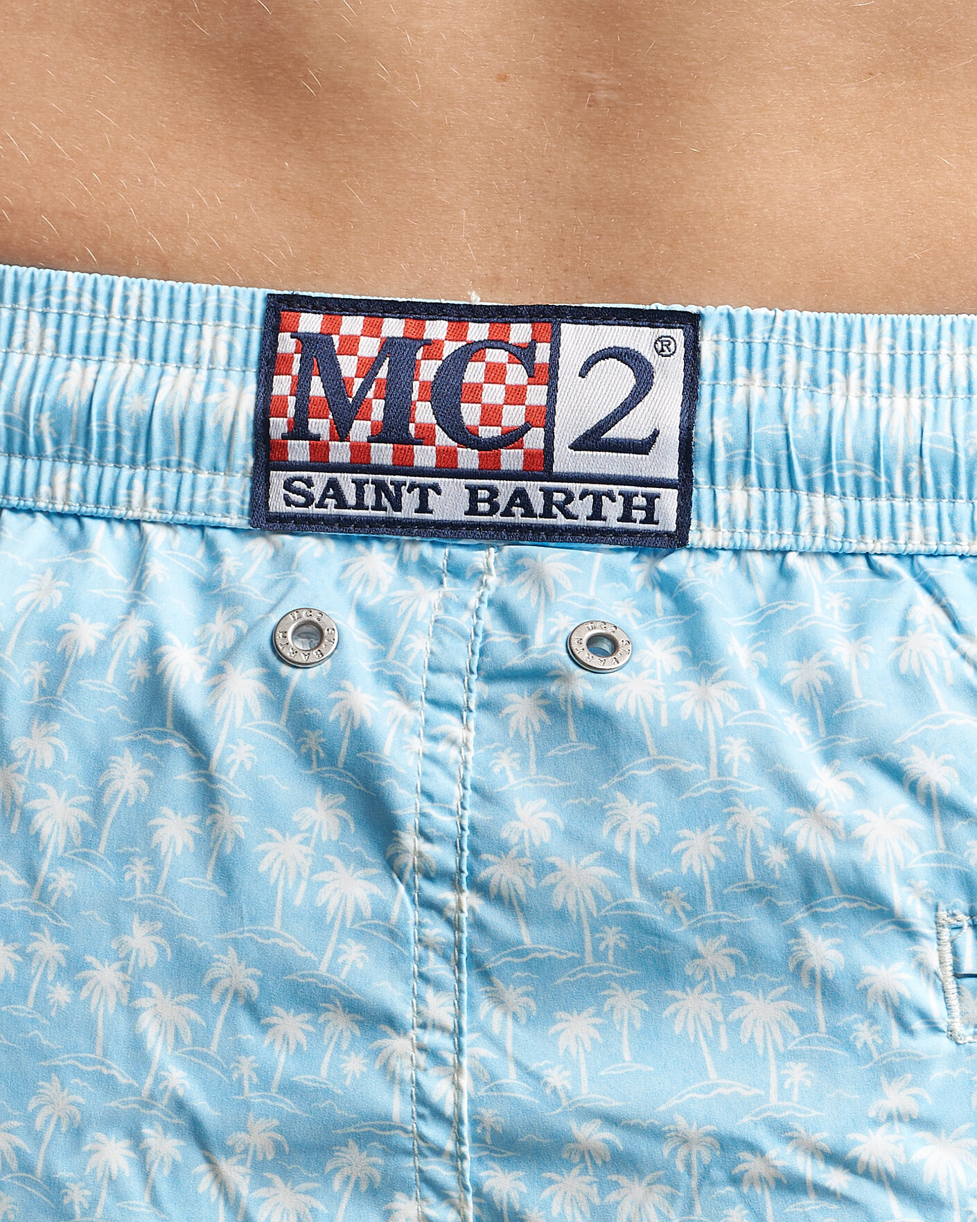 Mies | Uimahousut | MC2 Saint Barth | Printed Swim Shorts Blue Palms