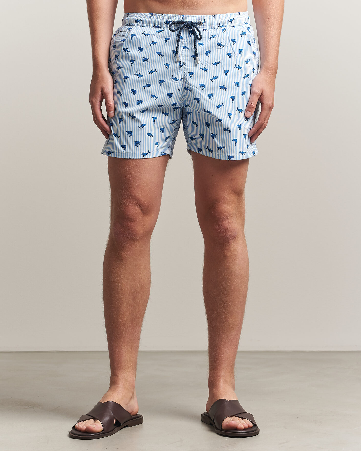 Mies | Uimahousut | MC2 Saint Barth | Printed Swim Shorts Blue Sharks