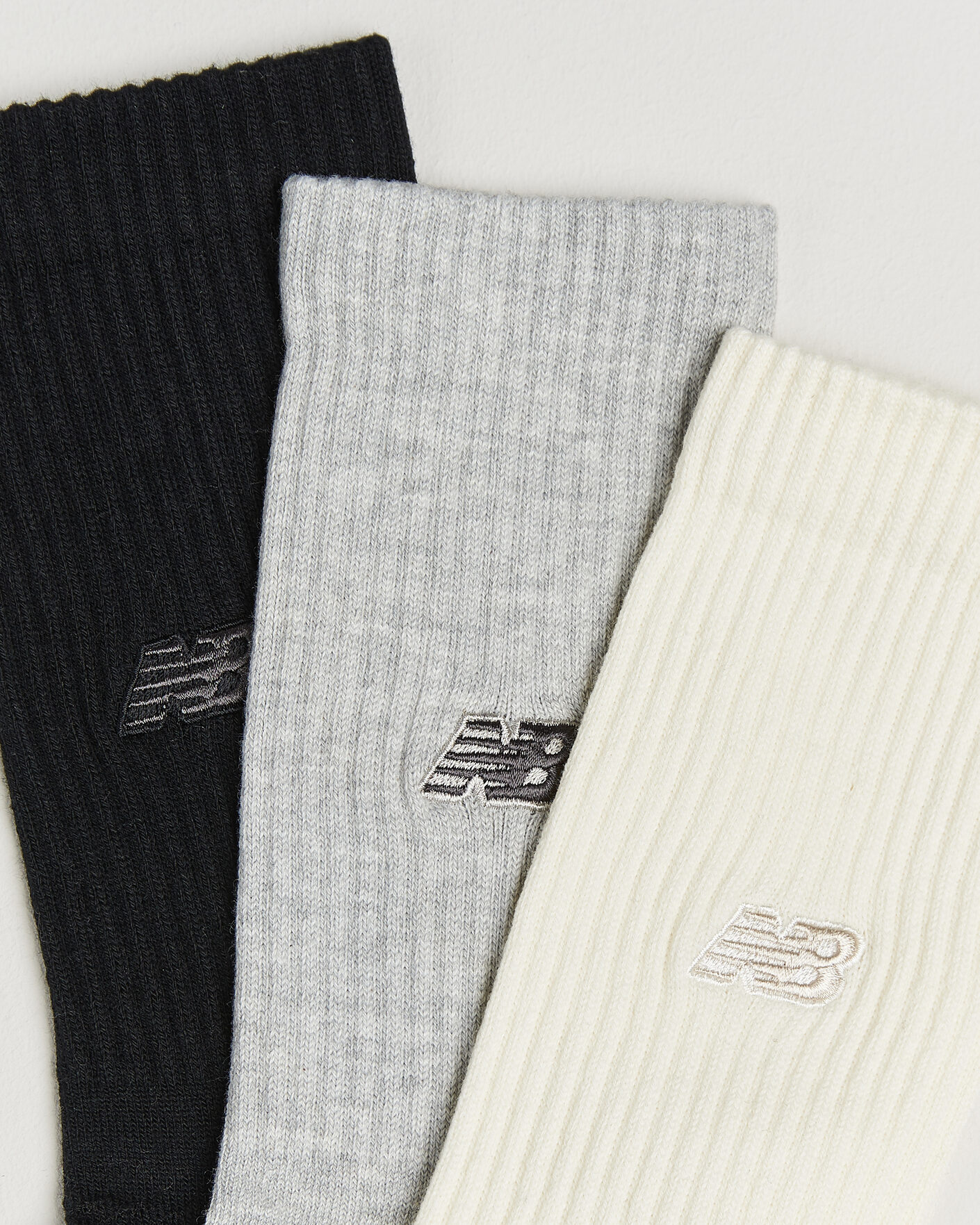 Mies | Alusvaatteet | New Balance | 3-Pack Active Premium Crew Socks Black/White/Grey
