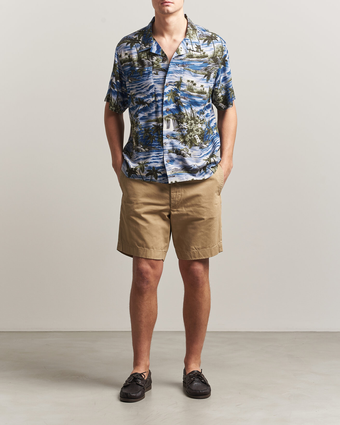 Mies | Shortsit | RRL | Officers Flat Shorts New Military Khaki
