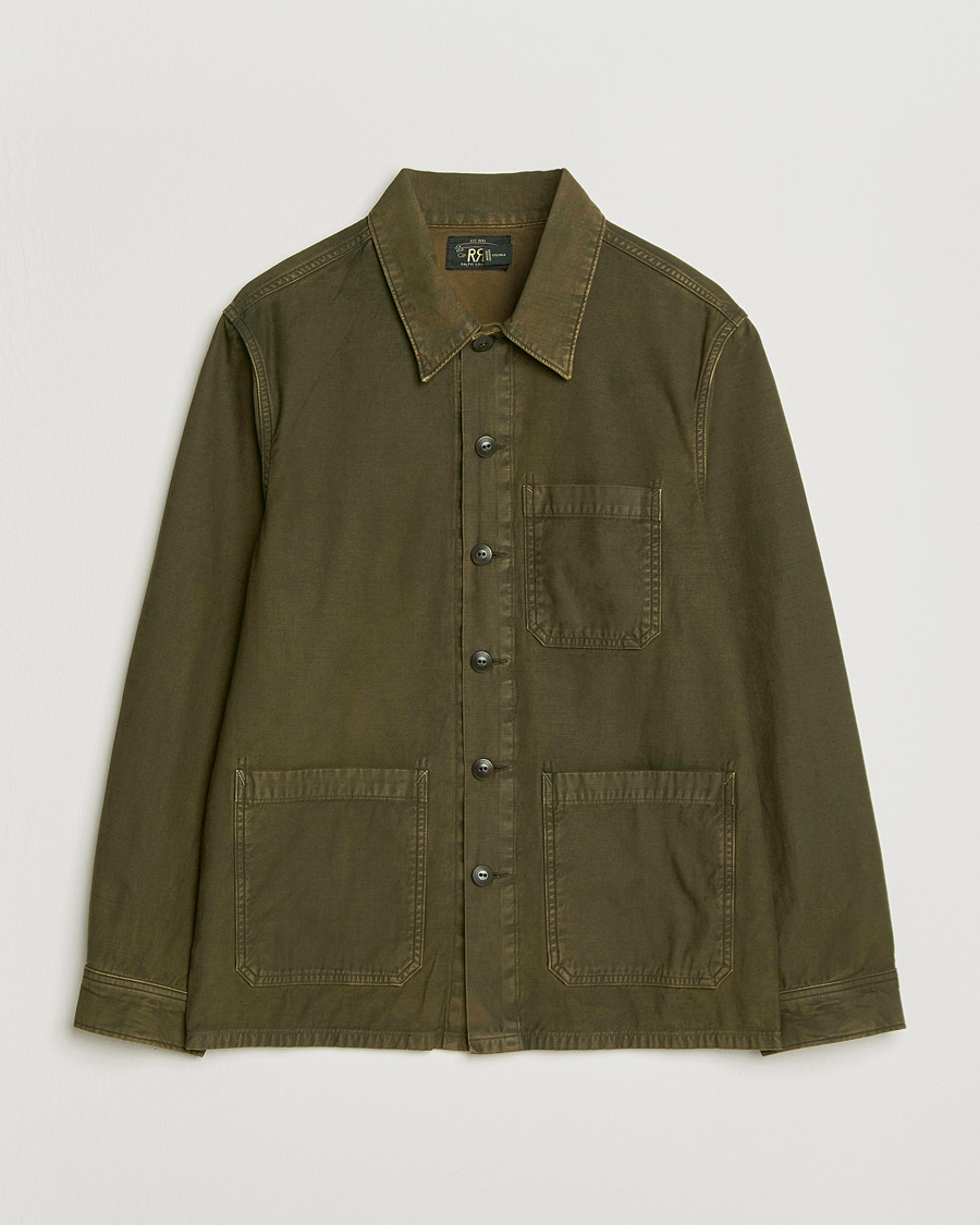 Mies | Kauluspaidat | RRL | Asher Overshirt Washed Brown