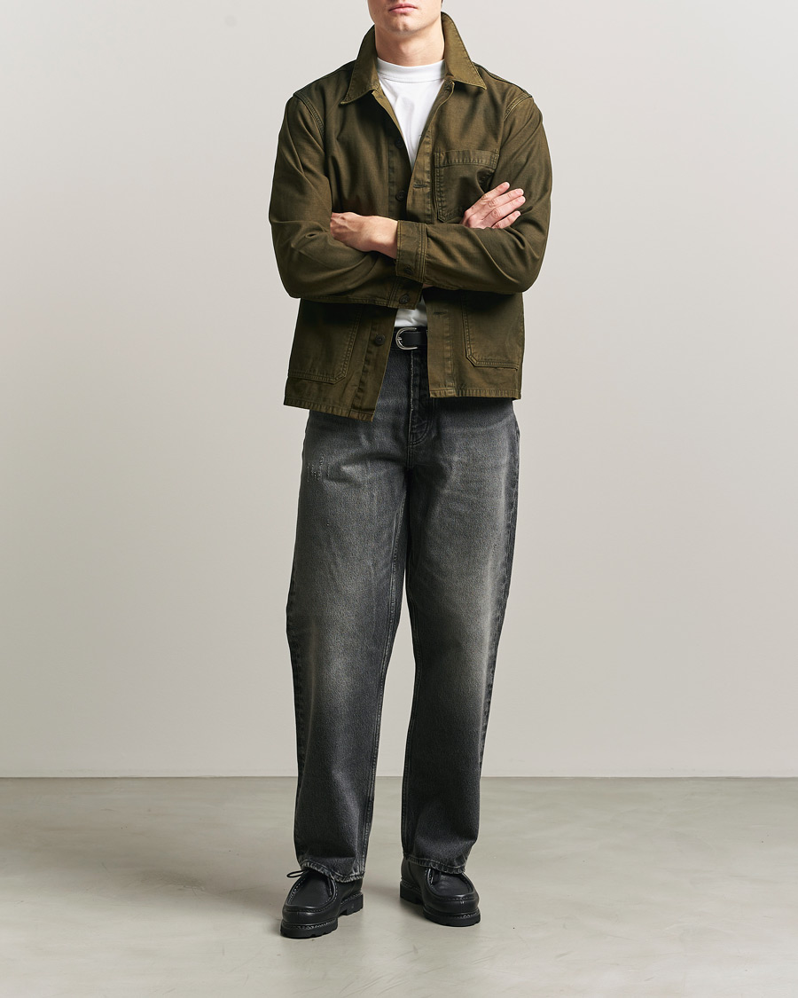 Mies | Kauluspaidat | RRL | Asher Overshirt Washed Brown