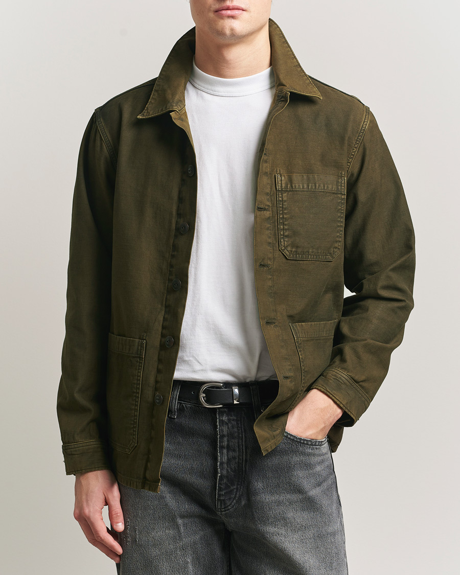 Mies | Kauluspaidat | RRL | Asher Overshirt Washed Brown