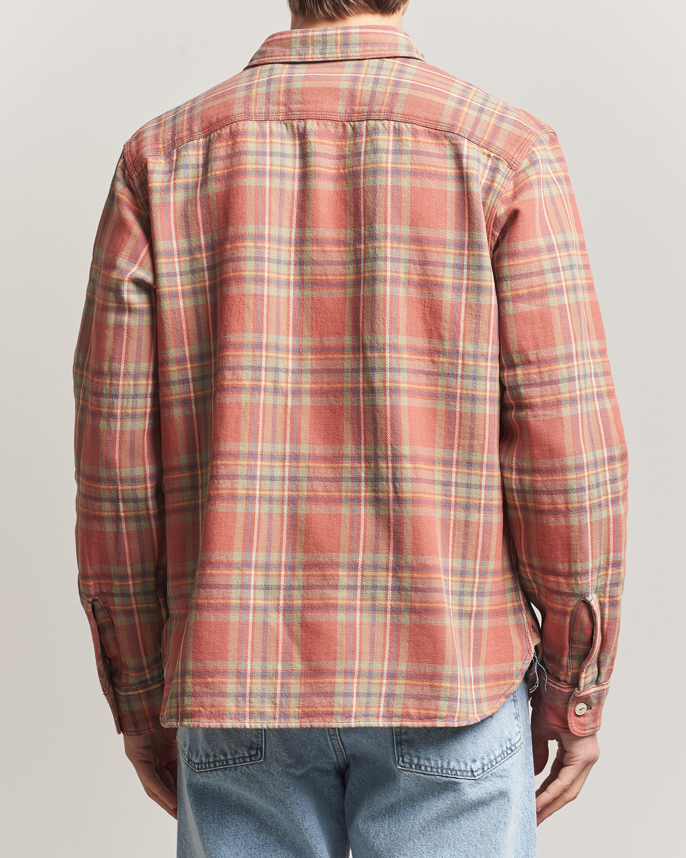 Mies | Kauluspaidat | RRL | Cameron Double Pocket Shirt Red/Blue Check