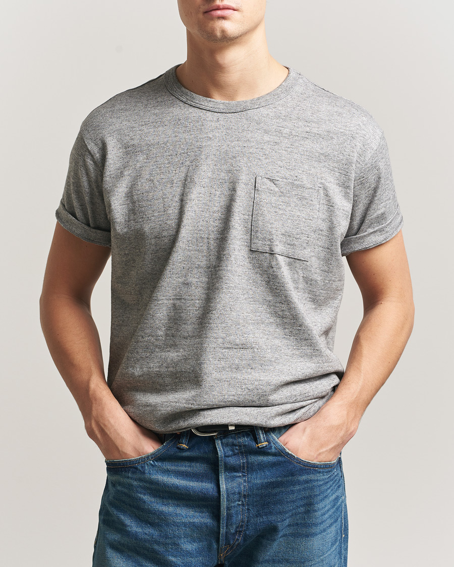 Mies | T-paidat | RRL | 2-Pack Pocket Tee Heather Grey