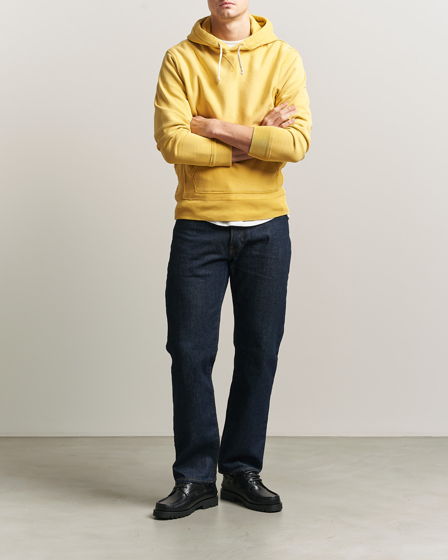 Mies | Puserot | RRL | Hooded Sweatshirt Campus Yellow