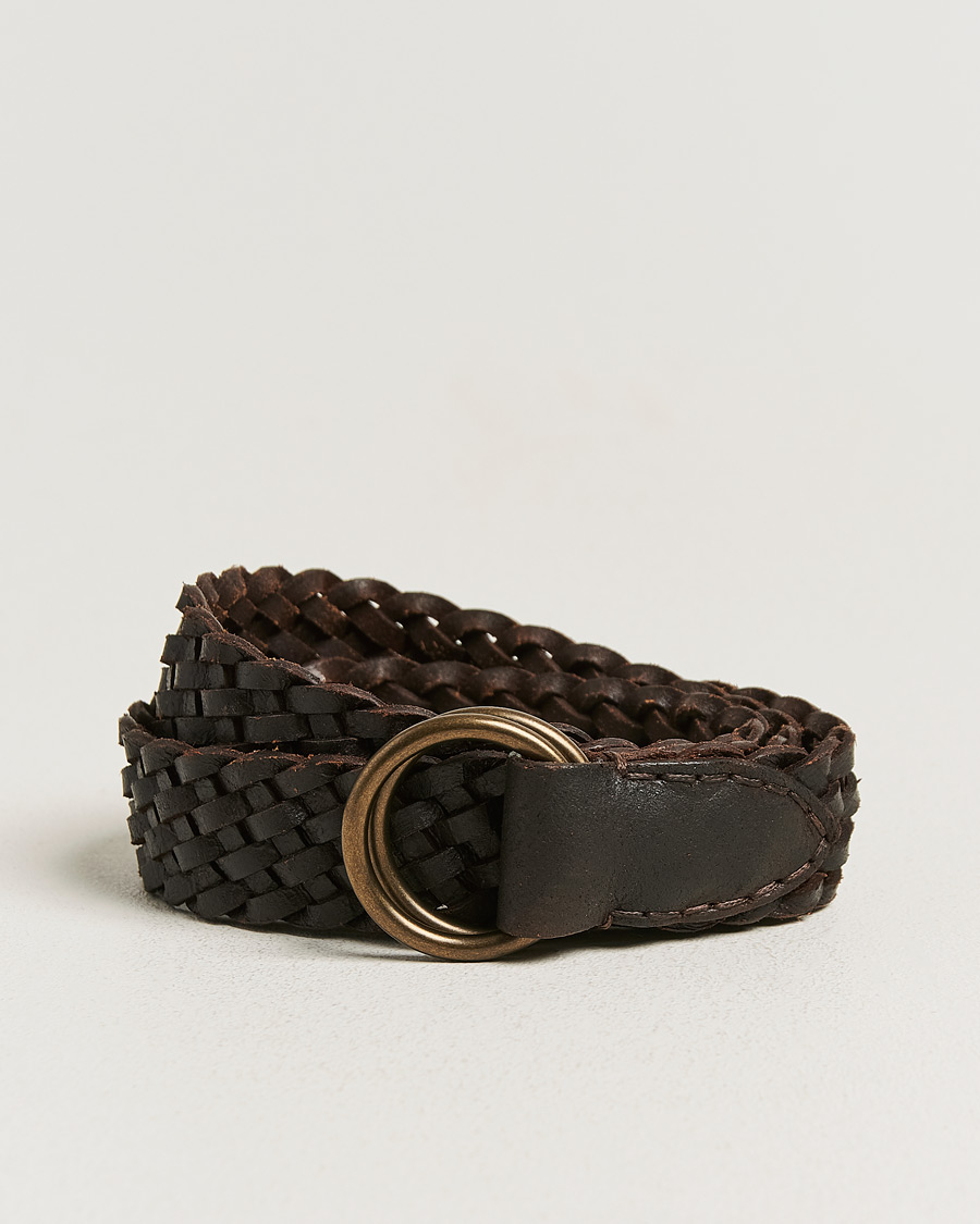 Mies | Vyöt | RRL | Braided Belt Dark Brown